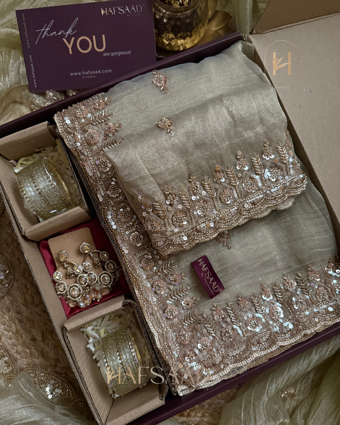 Mastani Saree Gift Combo (Beige)