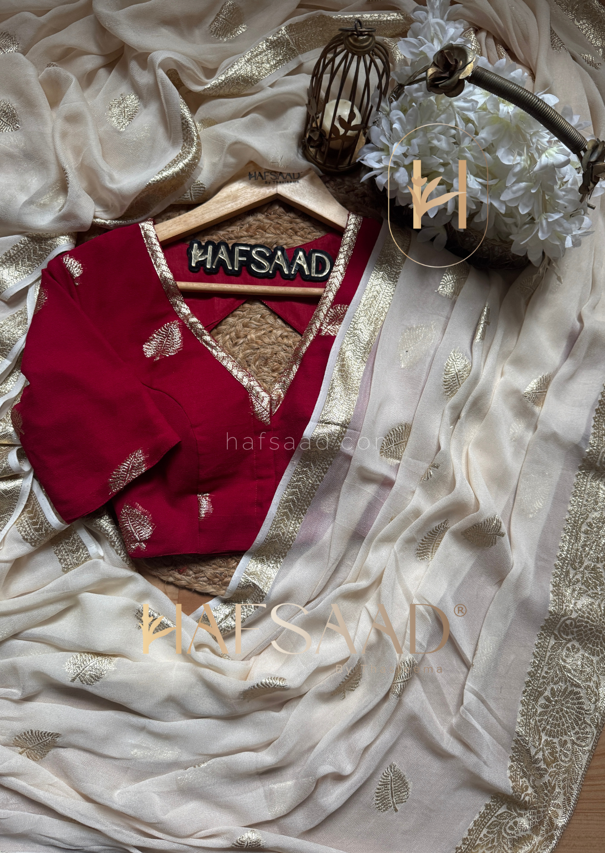Geetu -Pure viscose saree (Cream)
