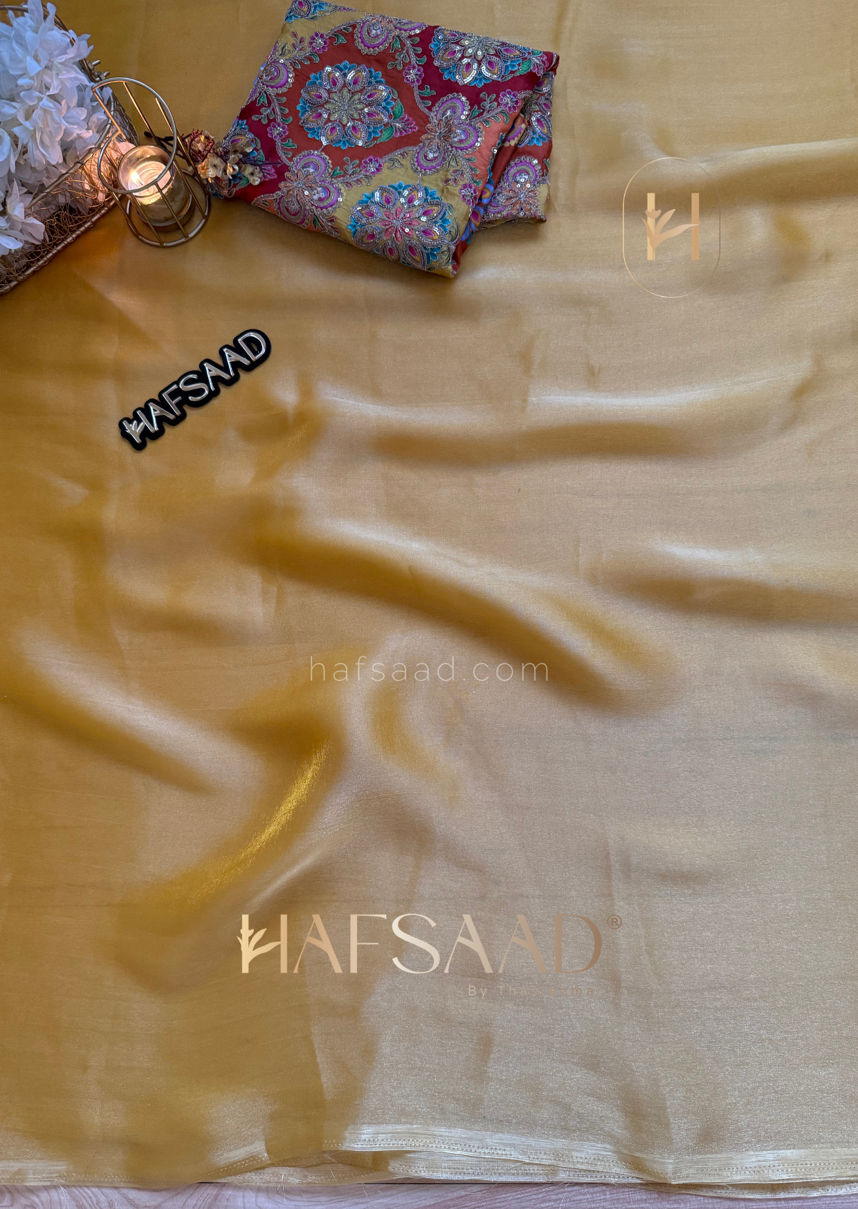 Anya - Soft tissue saree (Yellow)