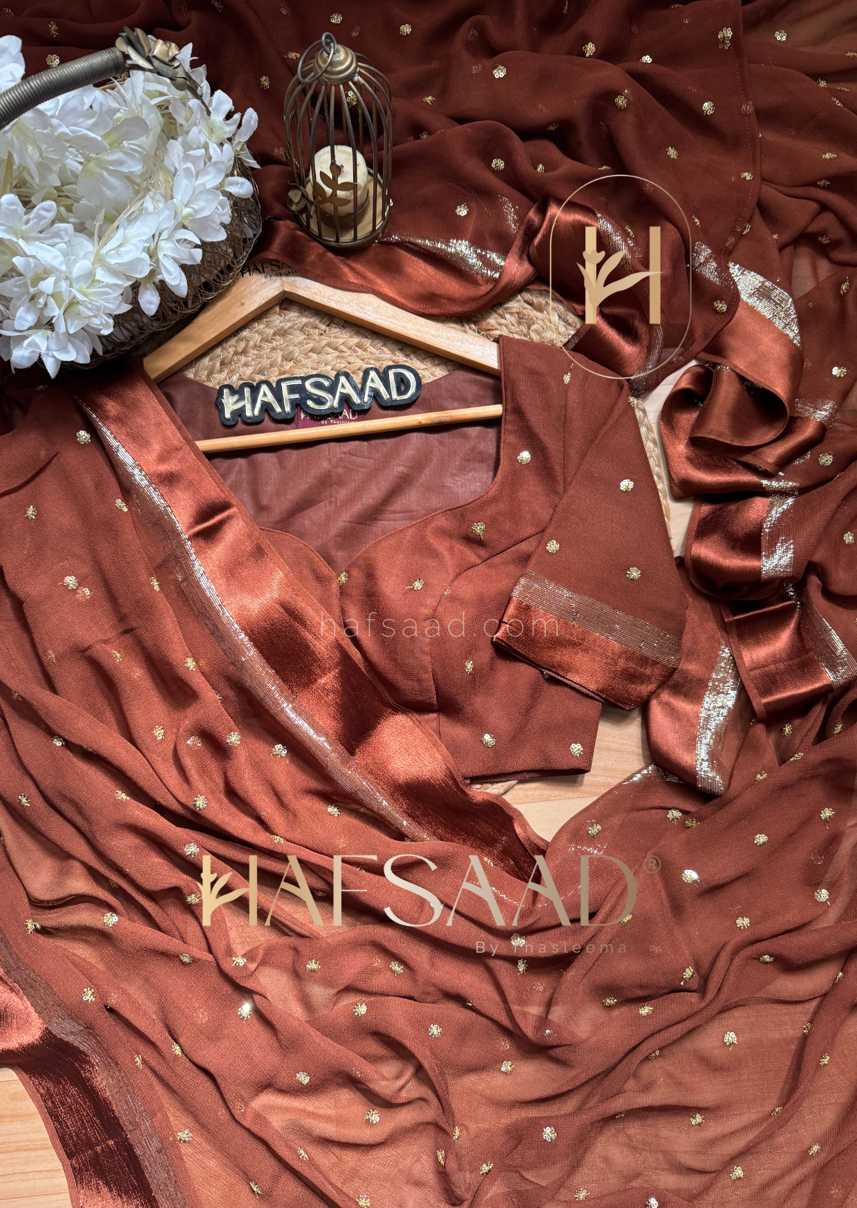 Mira- pure viscose saree (Espresso)