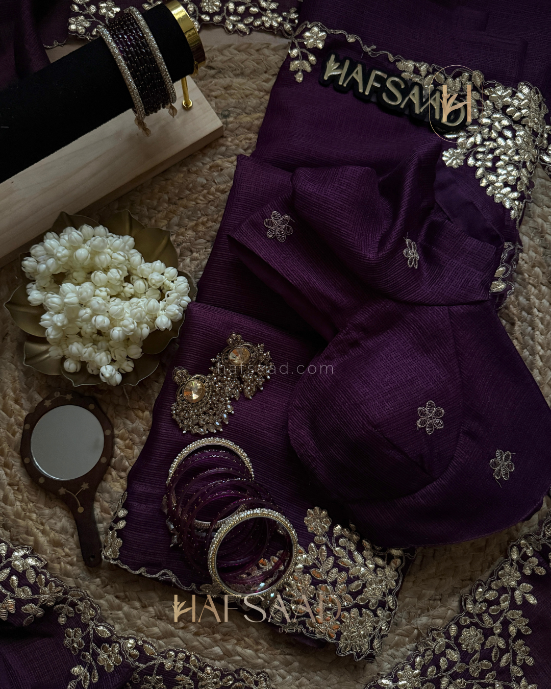 Rubita- Gota Work Saree (Purple)
