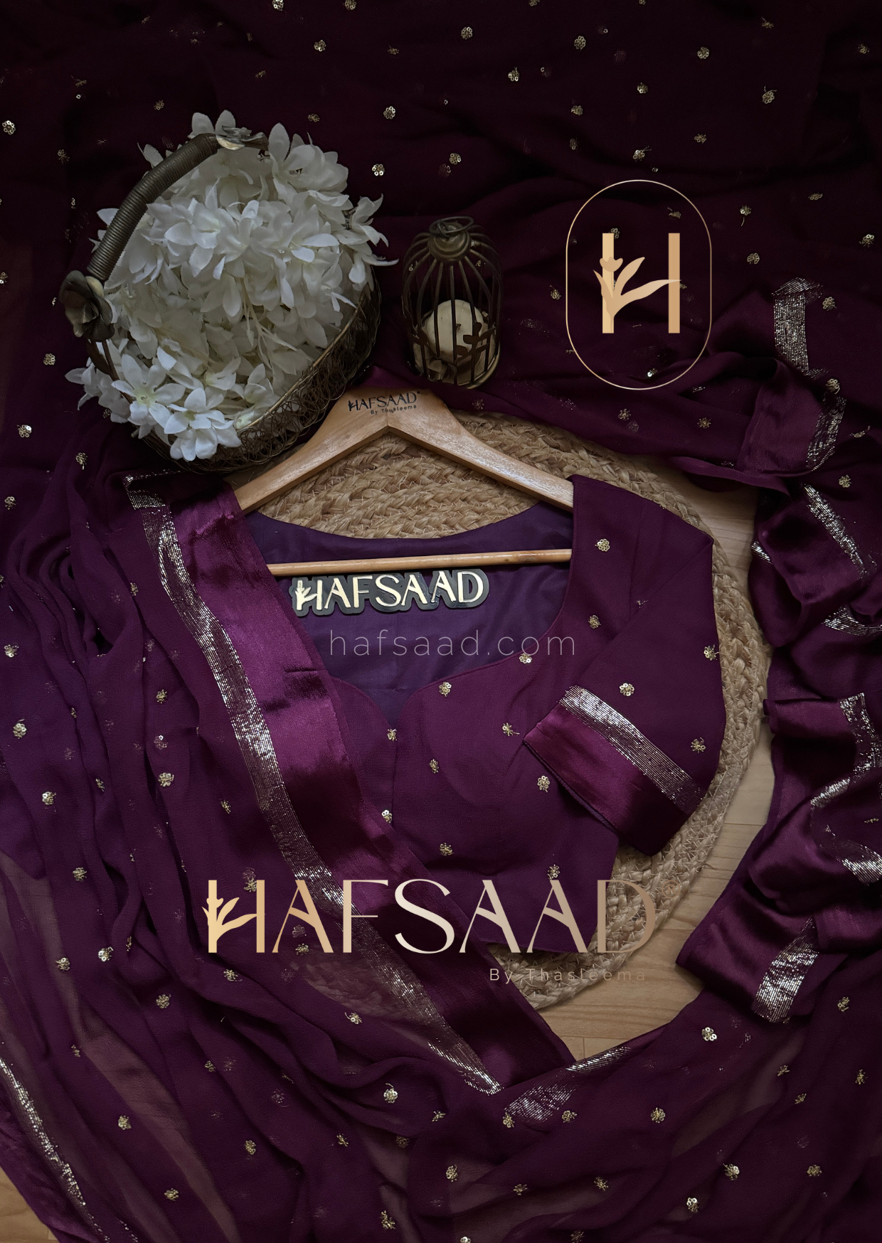 Mira- pure viscose saree (Plum)