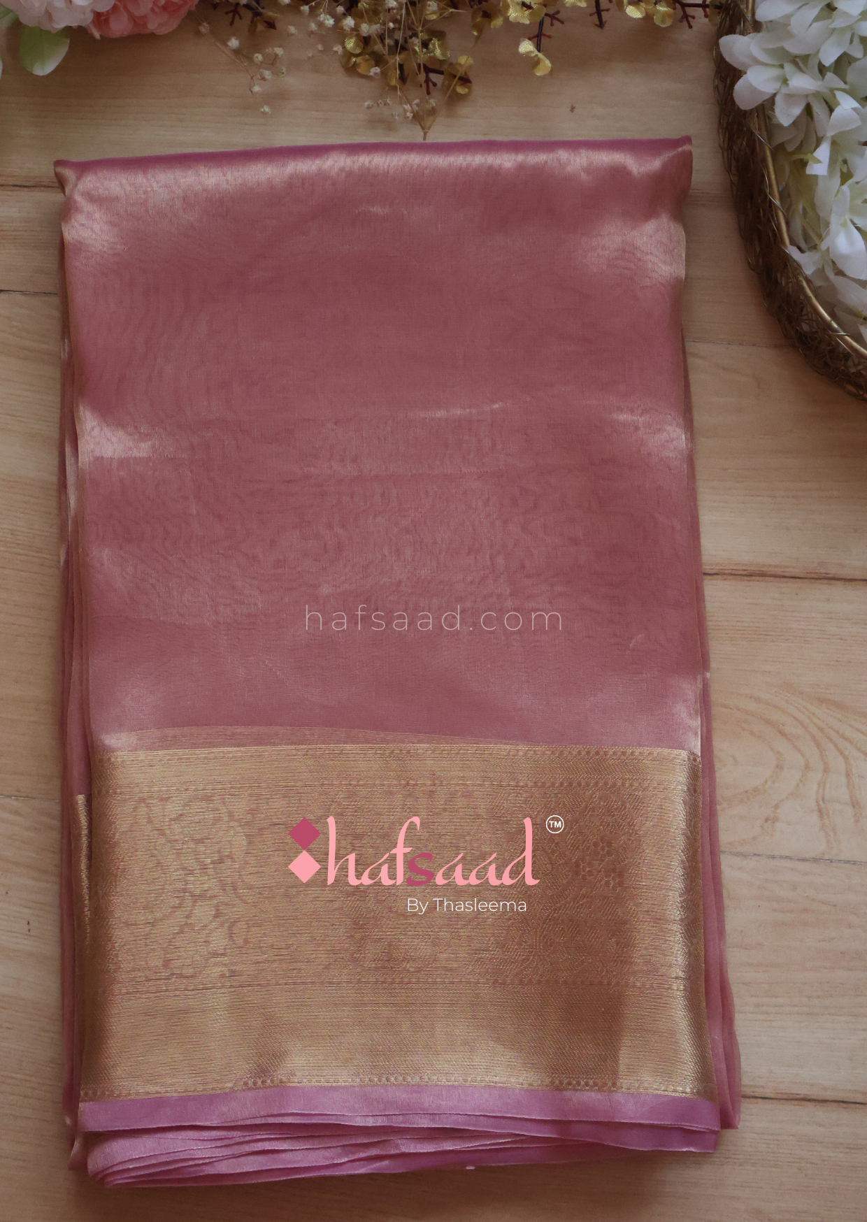 Banaras story- Pure Banaras Tissue silk (Pink)