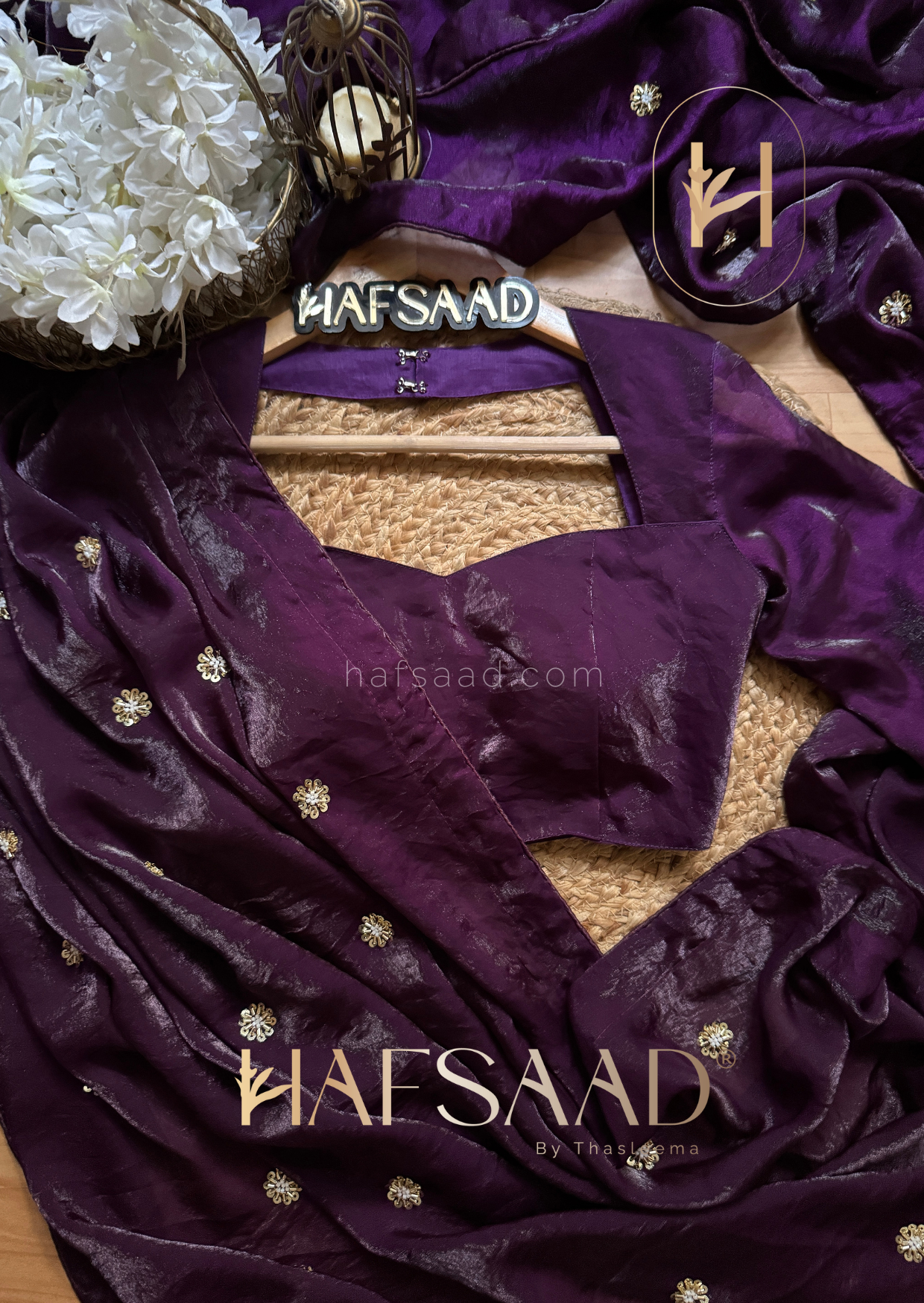 Andrea- Satin organza saree