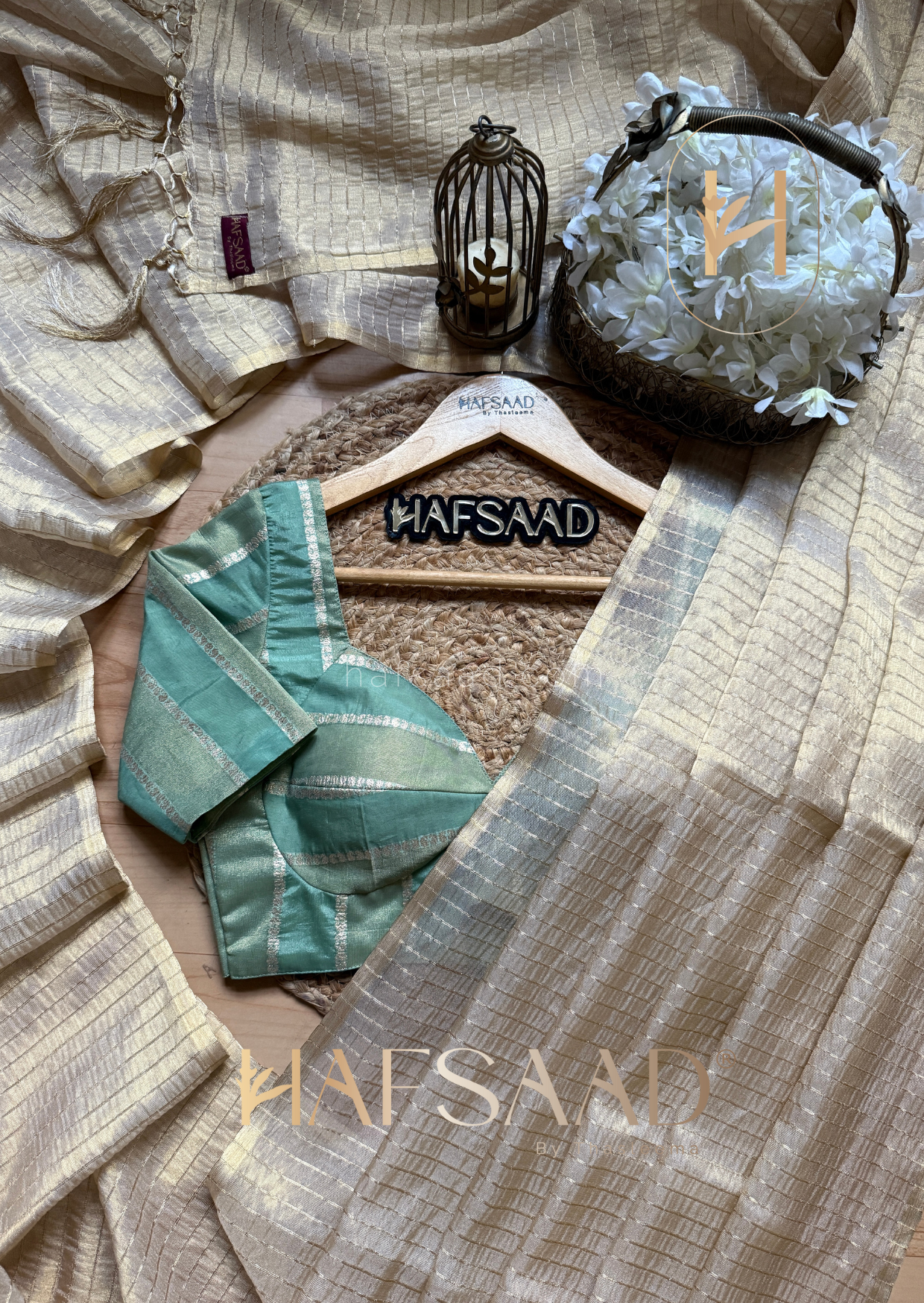 Anmol - Semi tissue silk saree (Green)