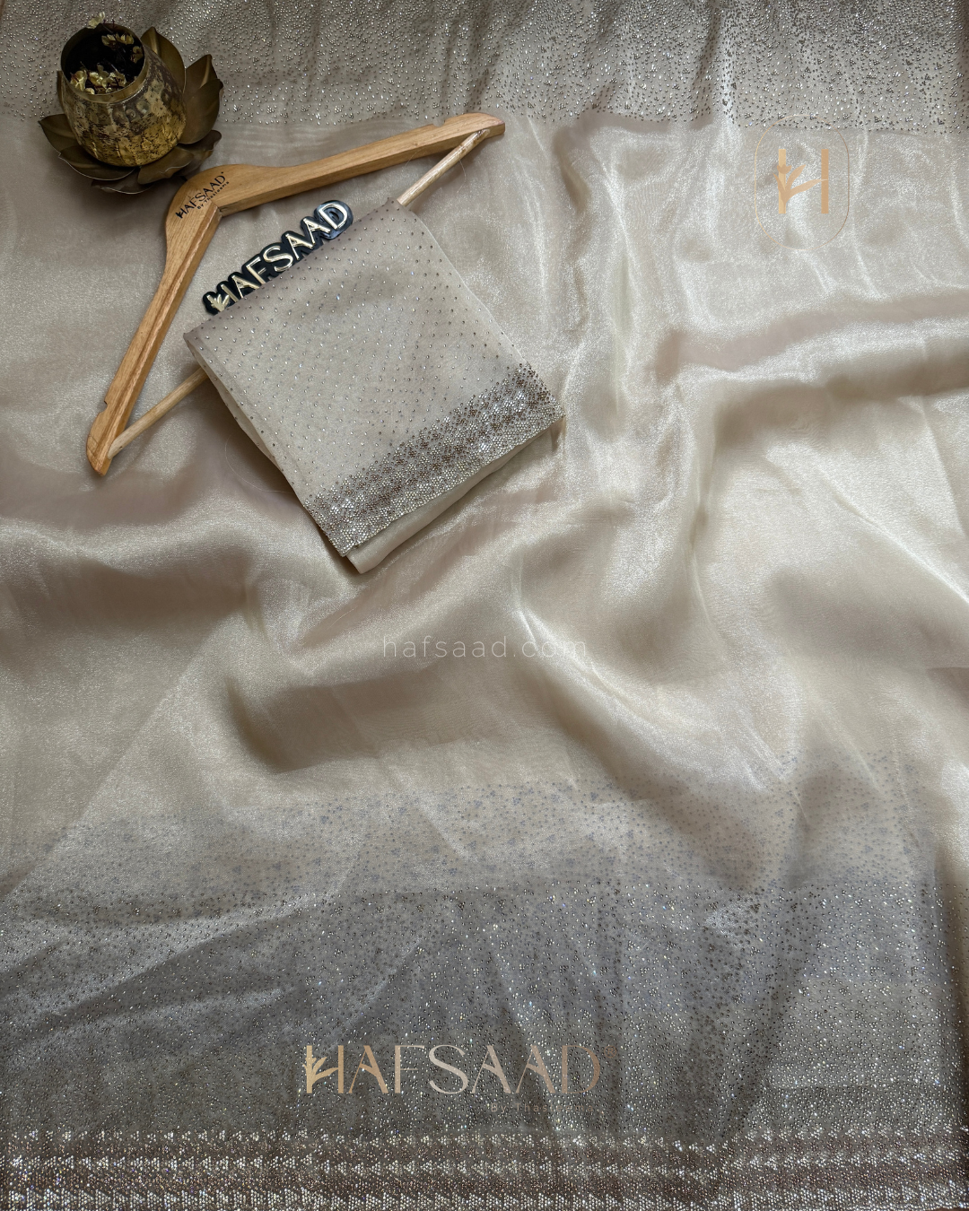 Fidha- Designer saree(créme)