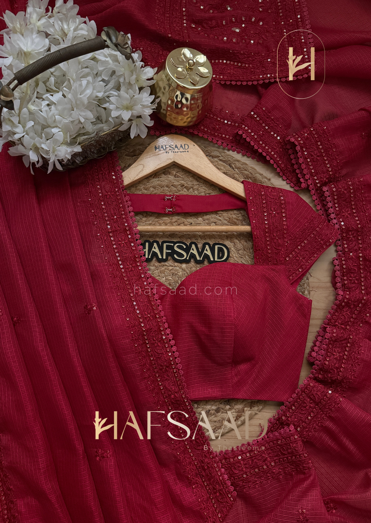 Scarlet - Embroidered Saree
