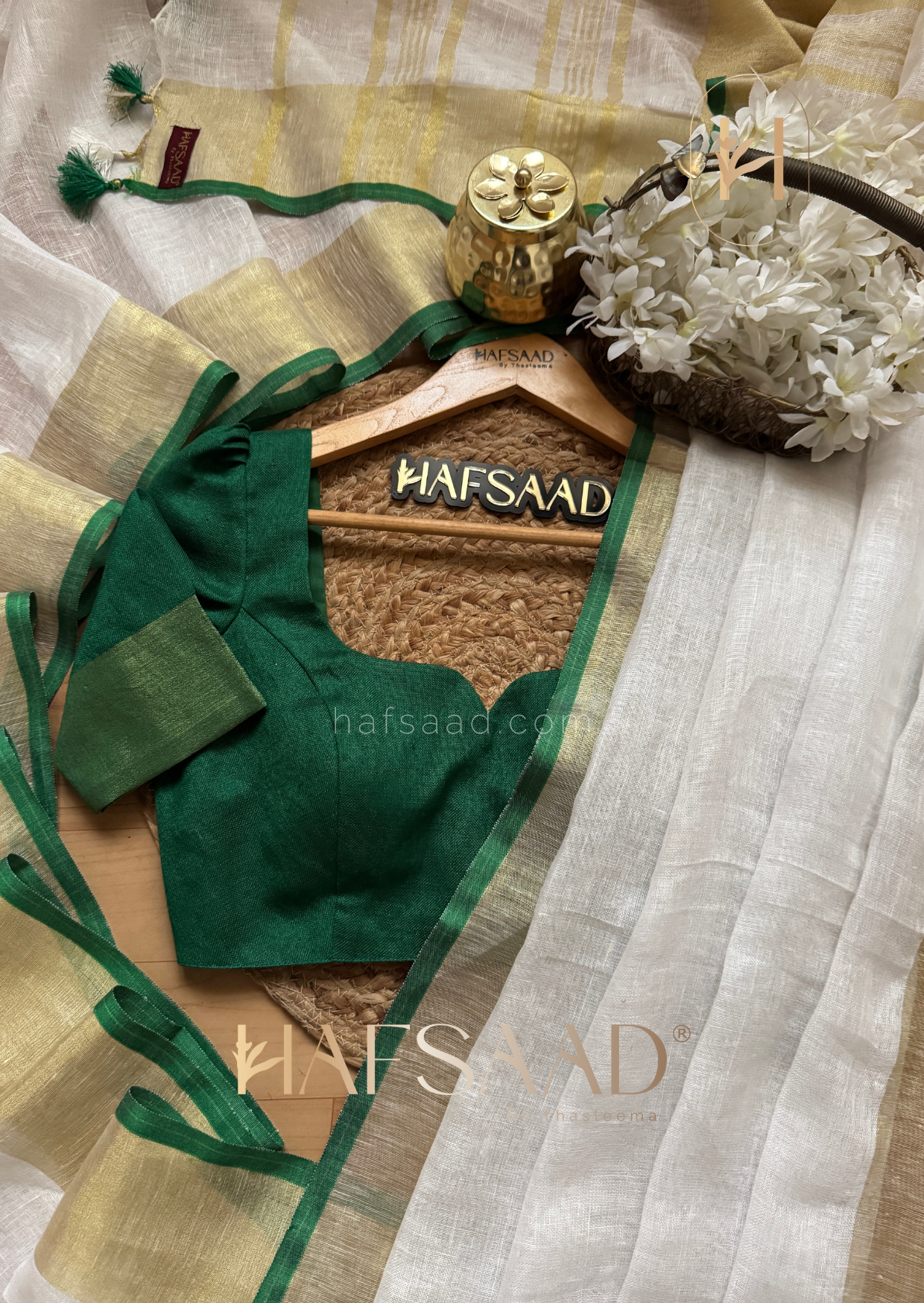 Sundari - Pure linen saree