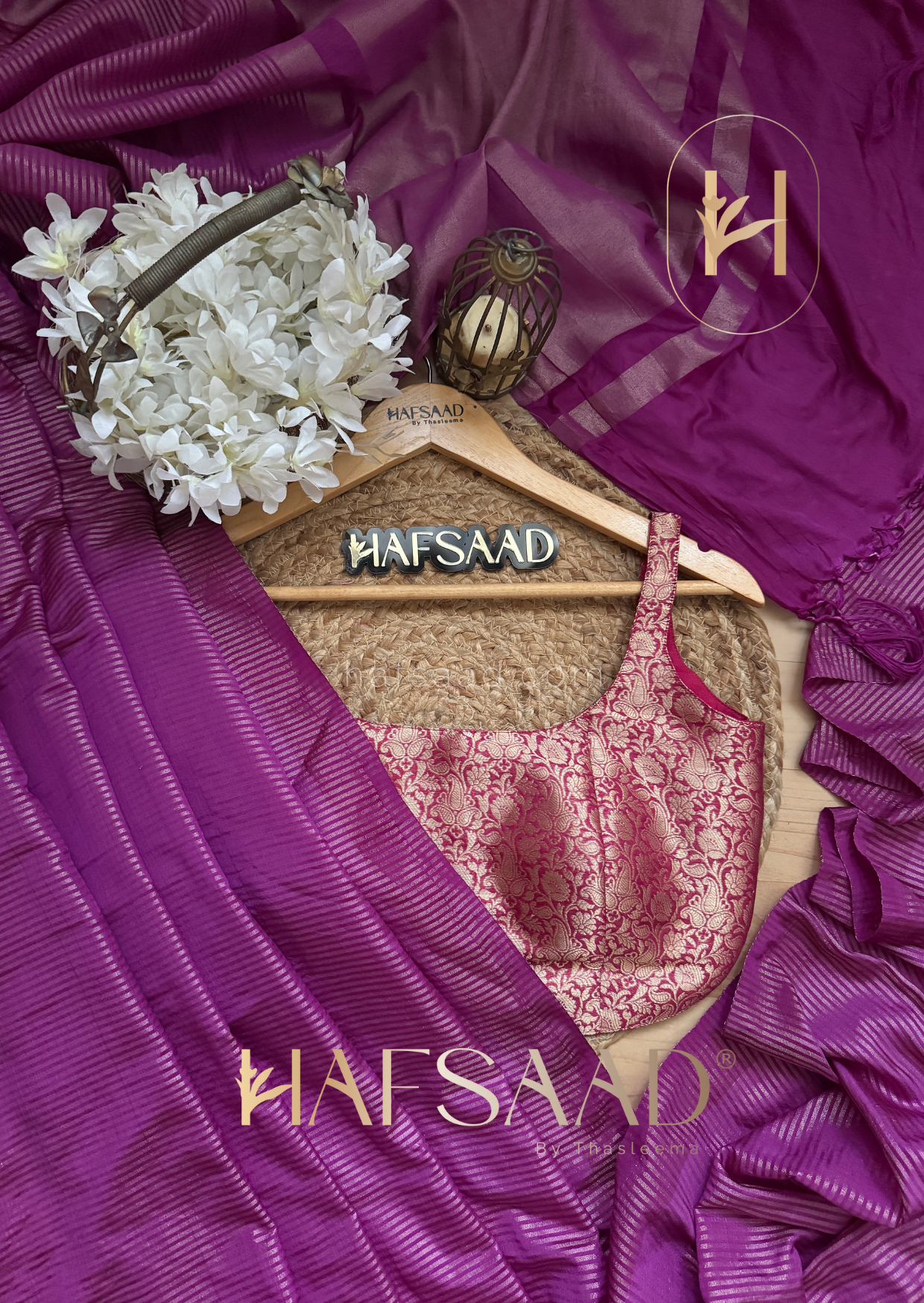 Sikha - Semi tissue silk saree (Purple)