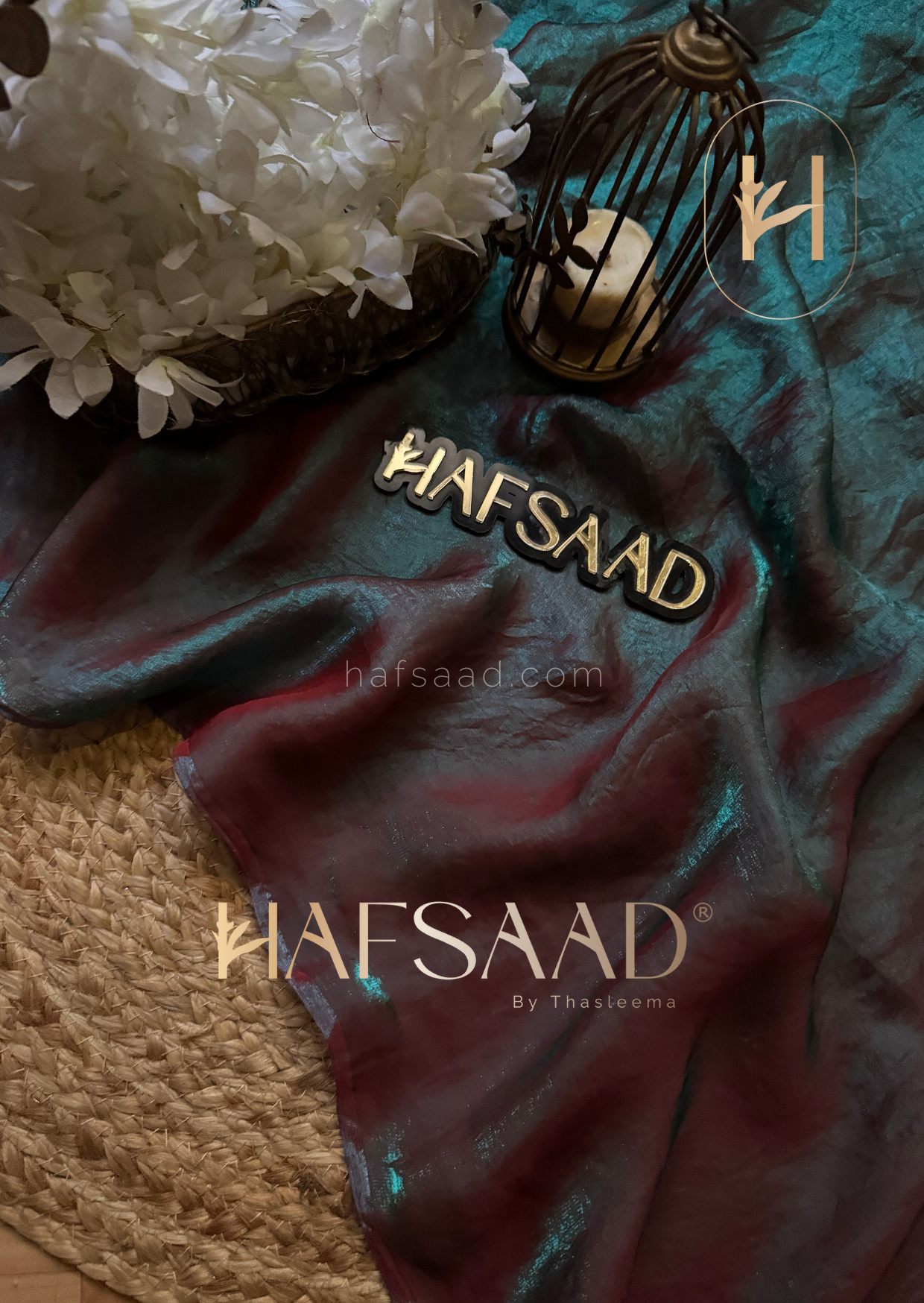 Sinful - Stardust satin saree (Fierce Peacock)