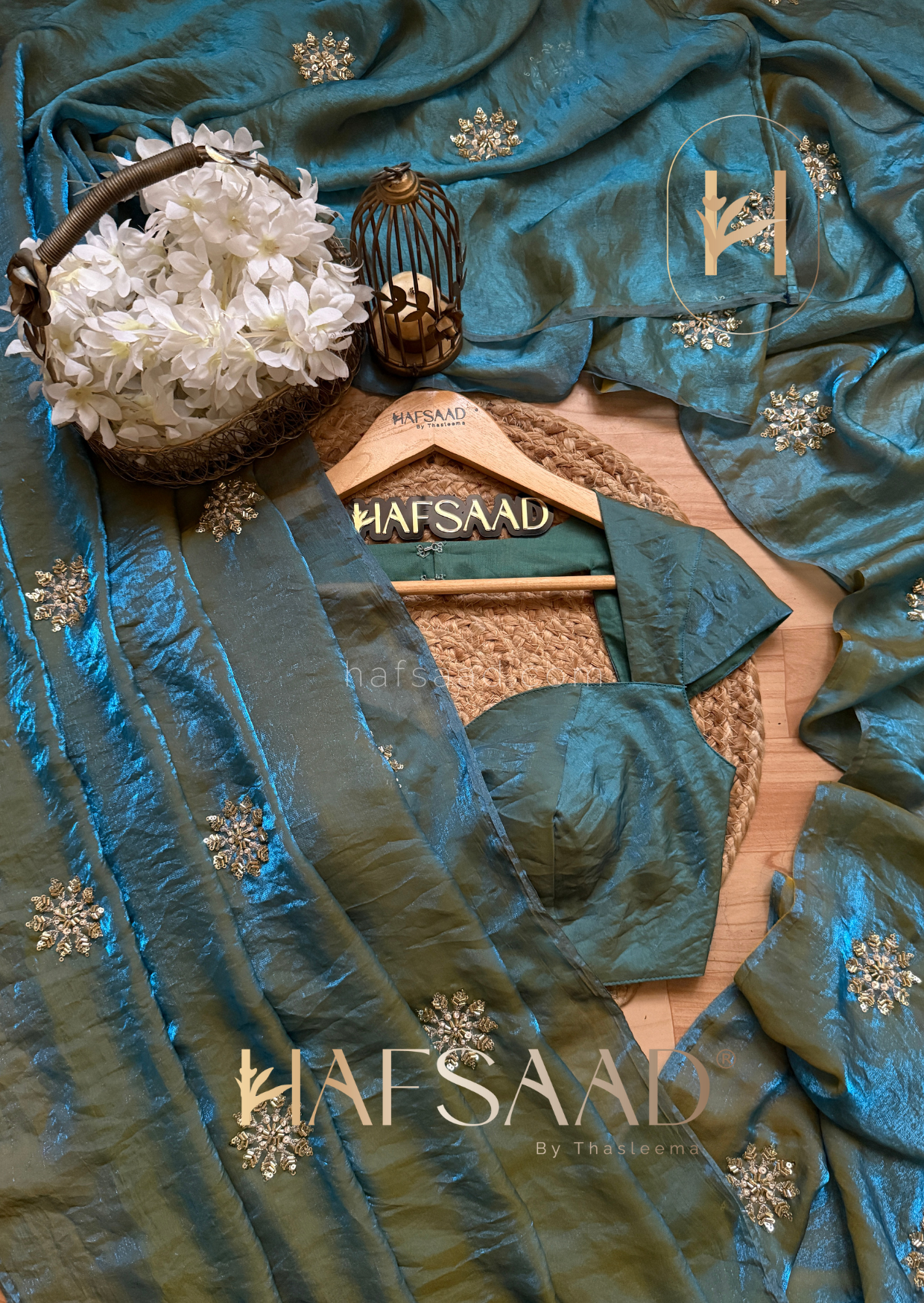Frost - Stardust satin saree