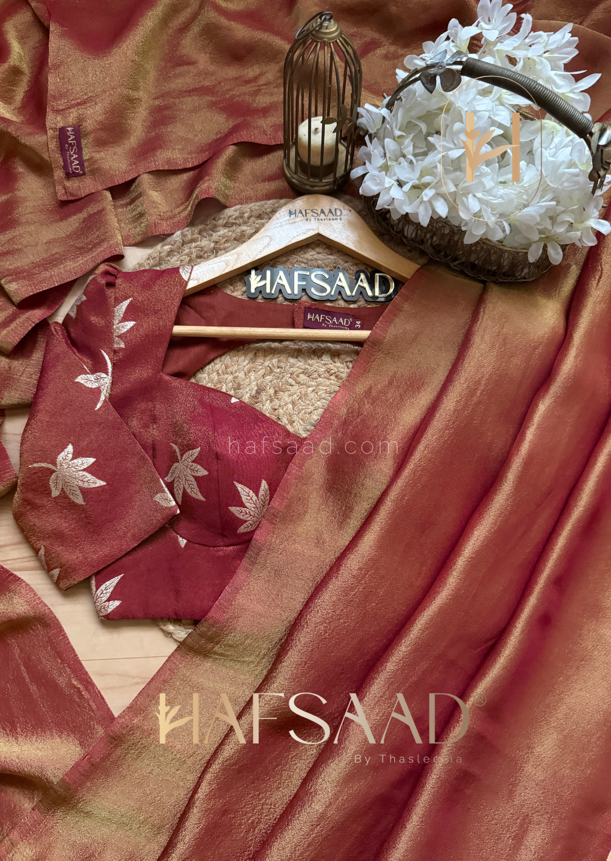 Mehnaz - Premium satin tissue saree