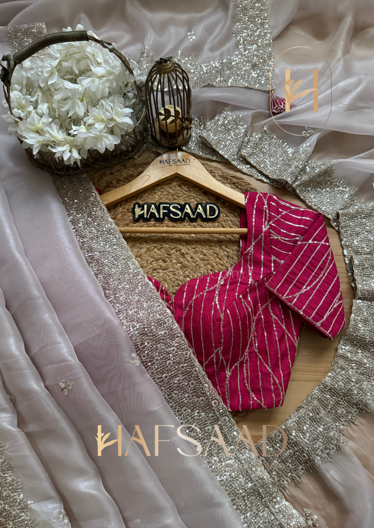 Celia - Crystal organza saree