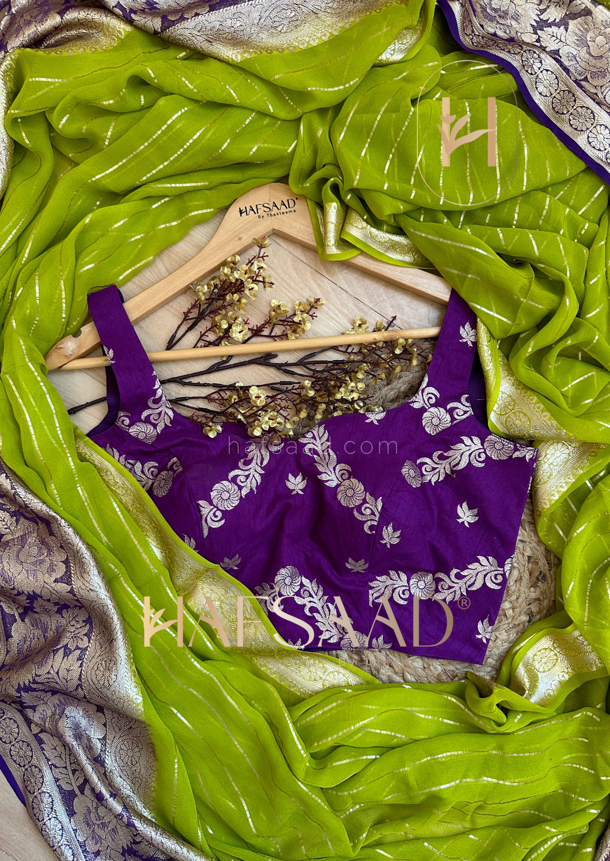 Diya- Pure Viscose Saree (Green)