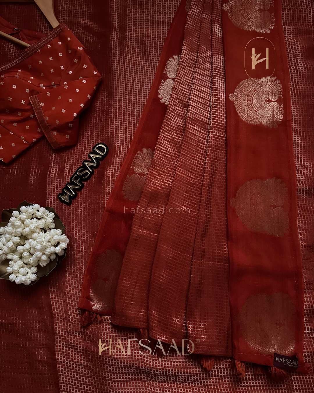 Manisha- Semi Silk Saree (Orange)