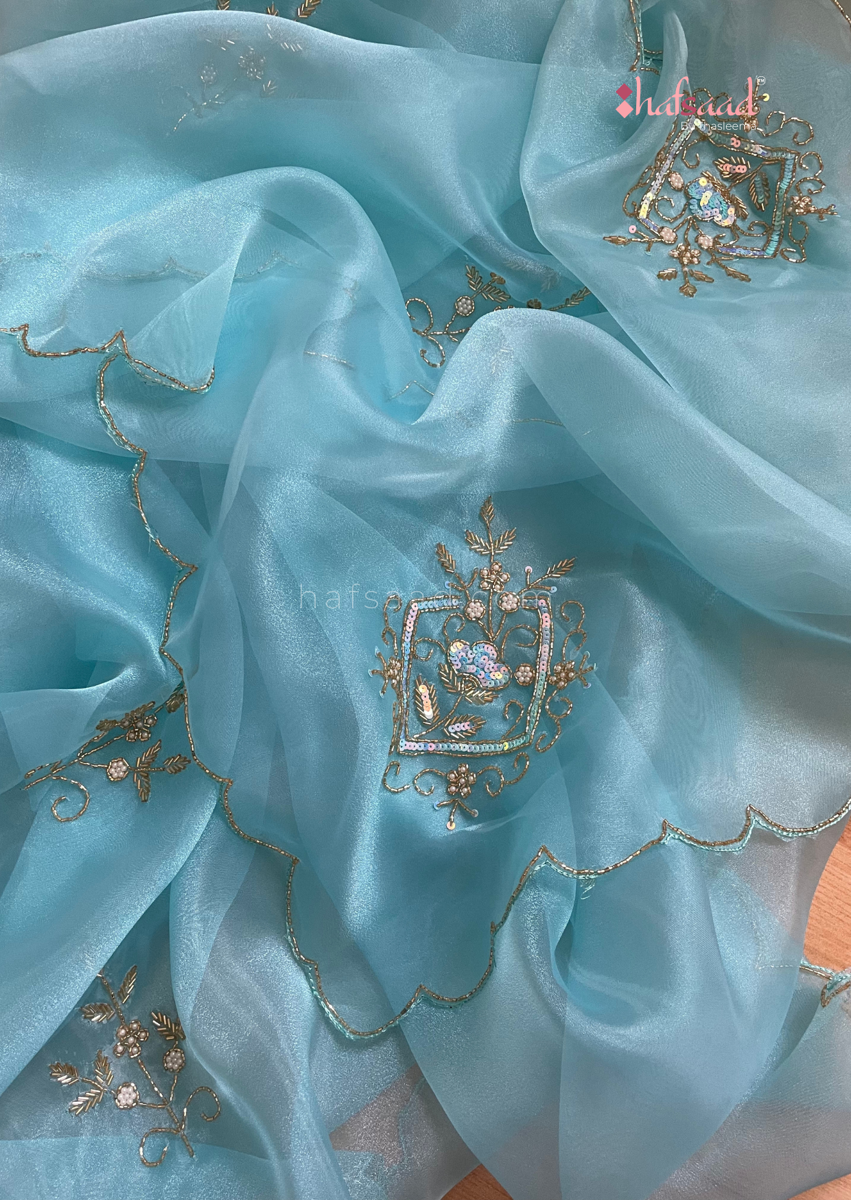 Ravali- Handwork organza saree