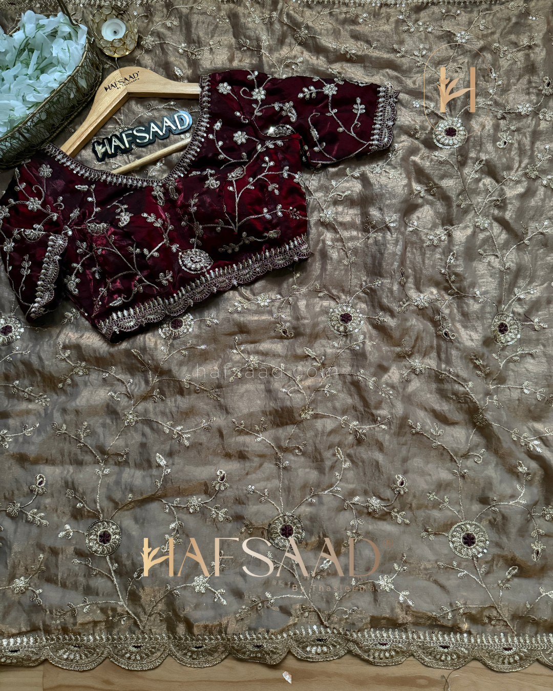 Ziyana - Stardust Satin Saree