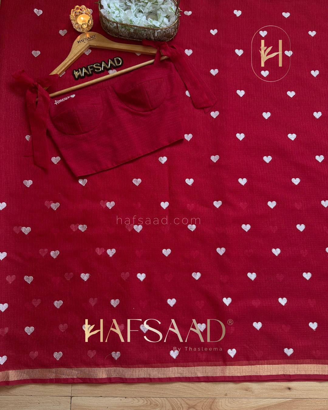 Amour - Pure Kota saree (red)