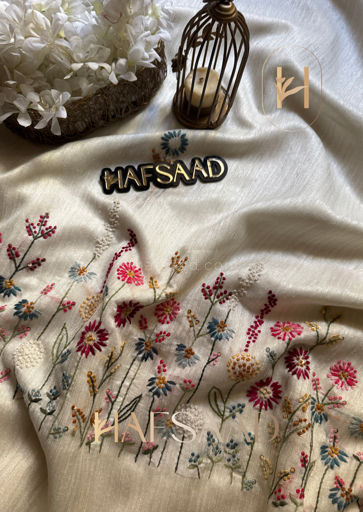 Noorin - Soft tussar linen saree