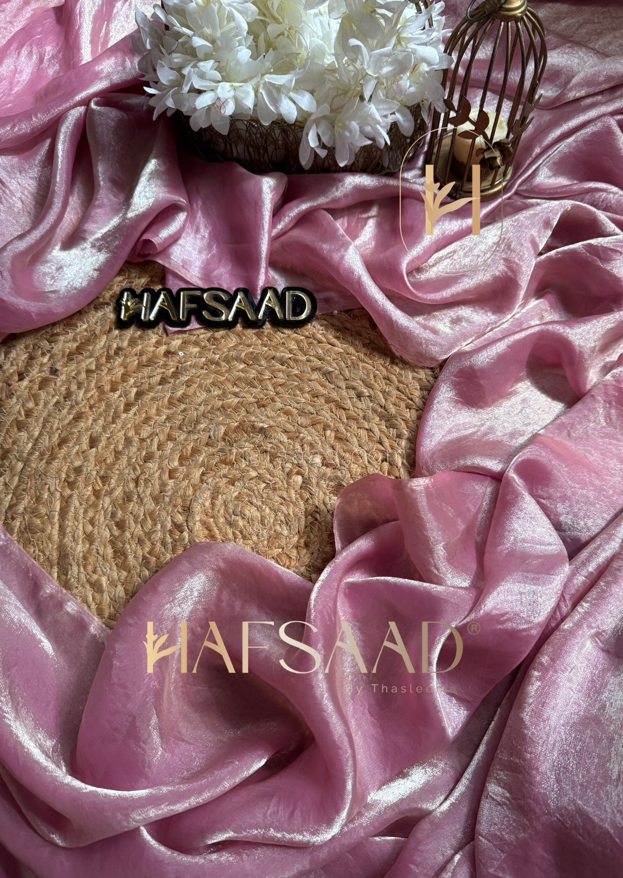 Alisha- Stardust satin saree (Pink)