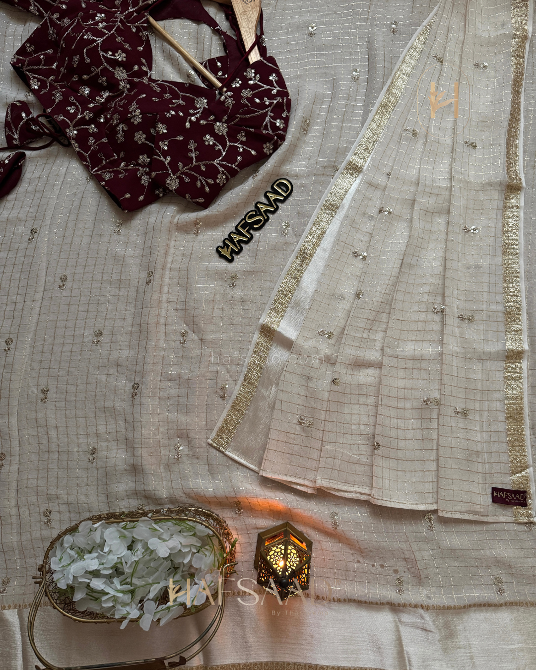 Mathu - Pure viscose saree (Off White)