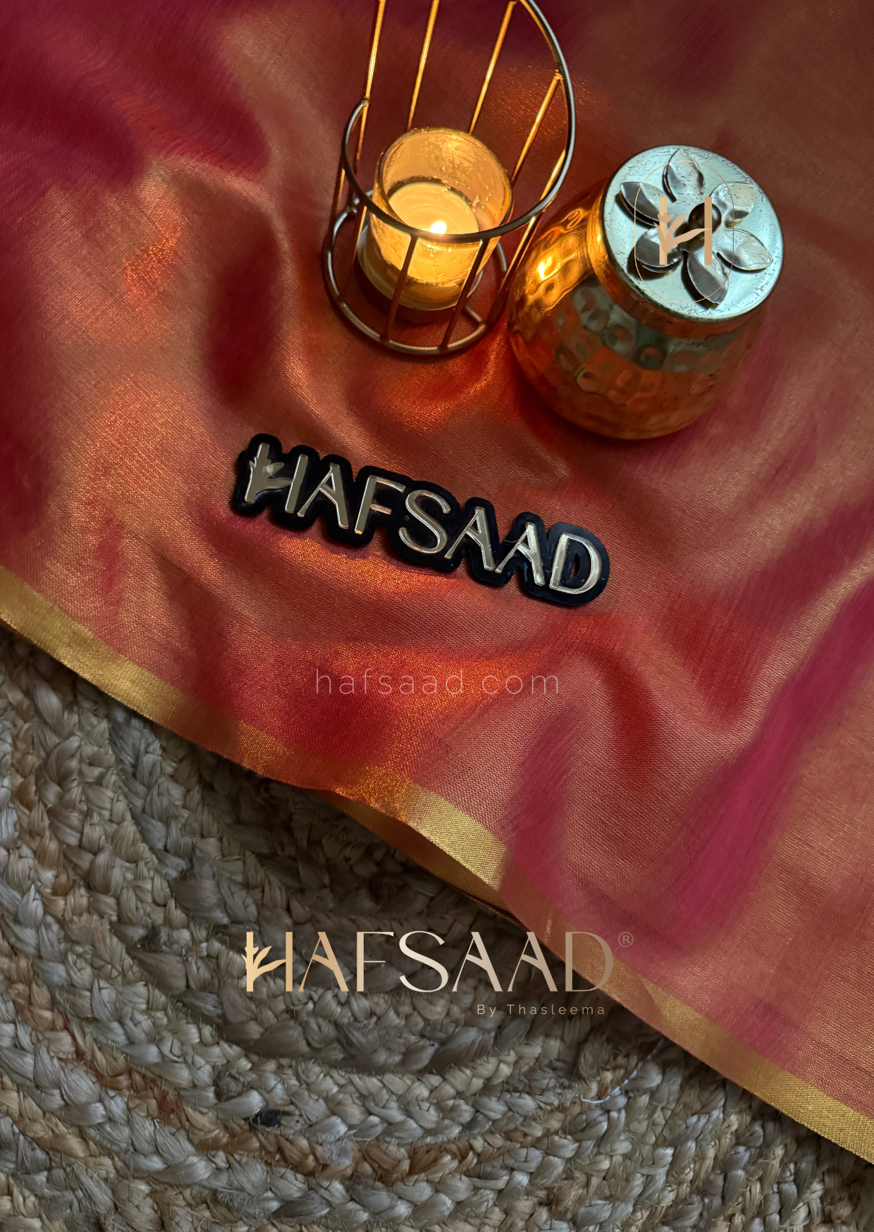 Pragati - Soft tissue silk saree (Coral)