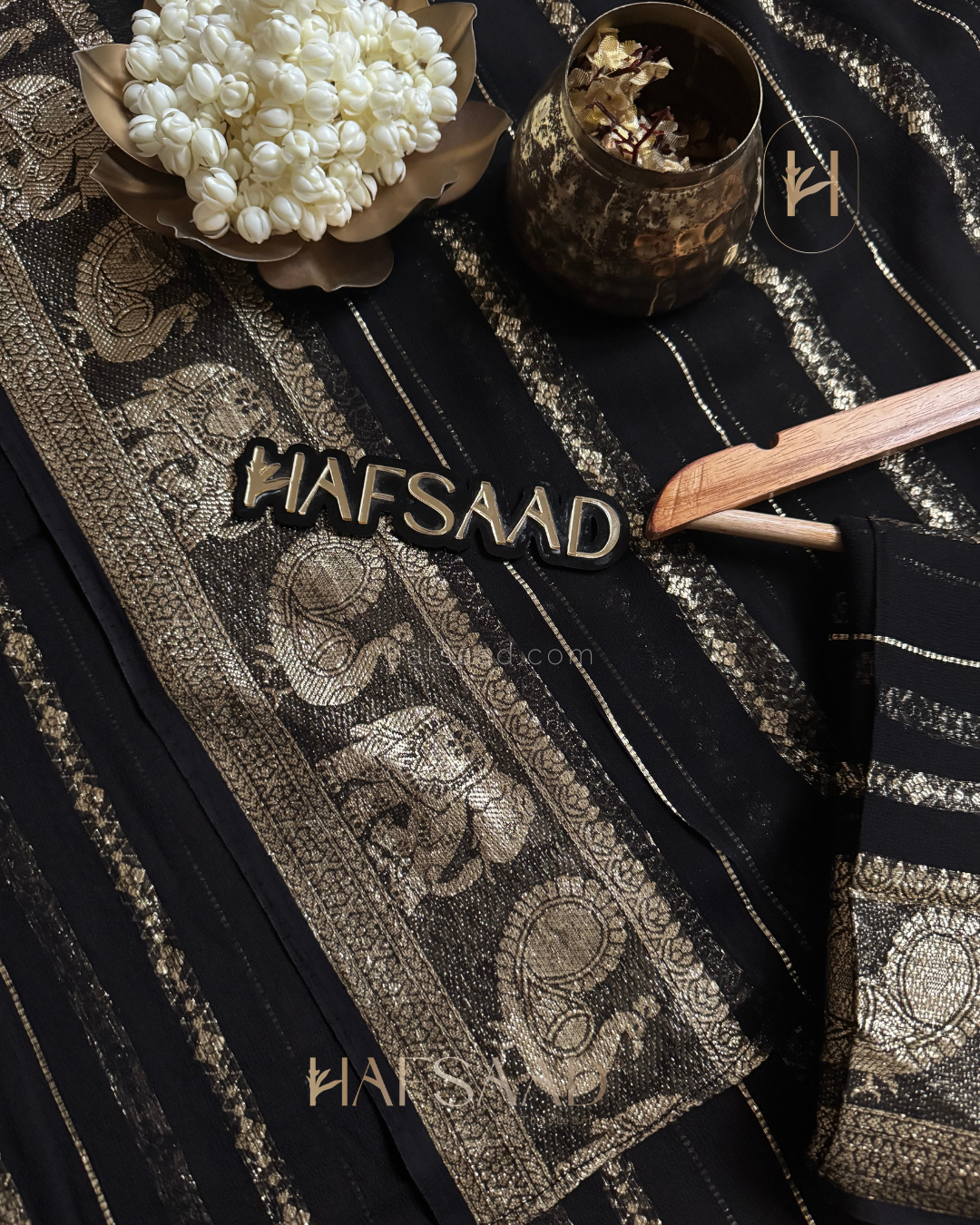 Mayuri- viscose georgette saree (Black )