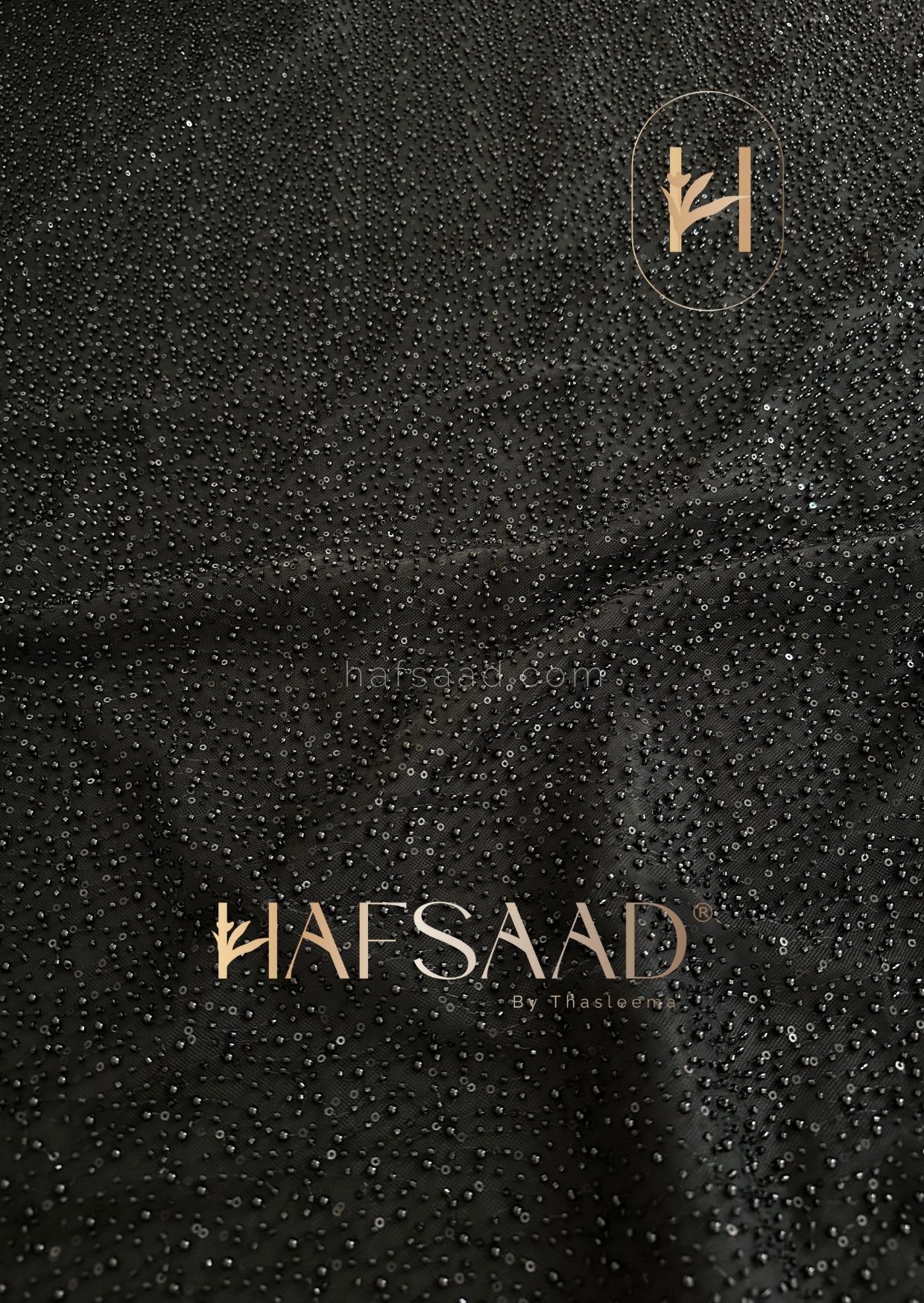 Medusa- Designer satin organza saree saree (Black)