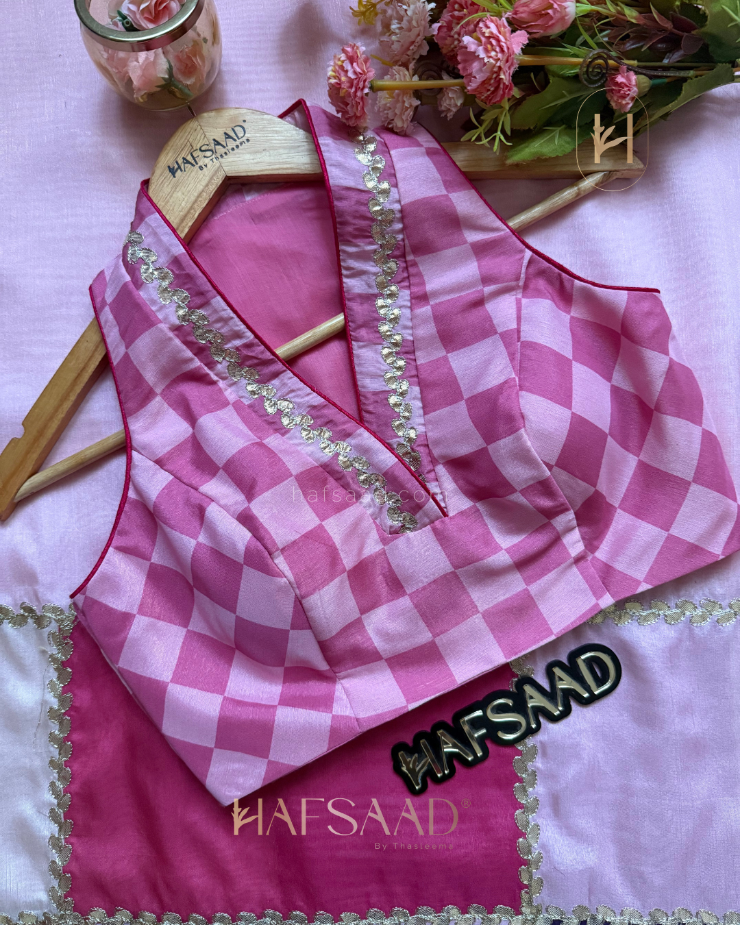 Saloni- Soft organza saree (Pink)
