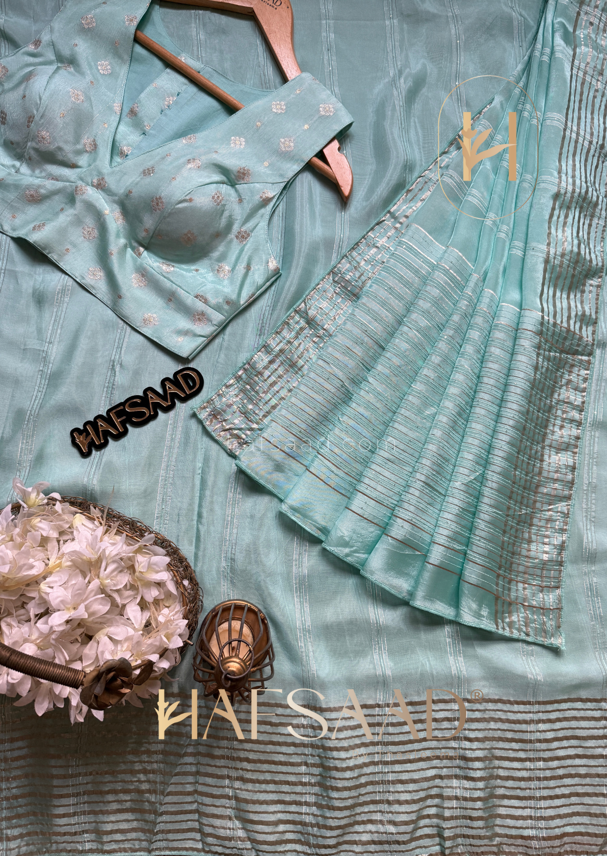 Ria - Premium blended silk saree (Blue)