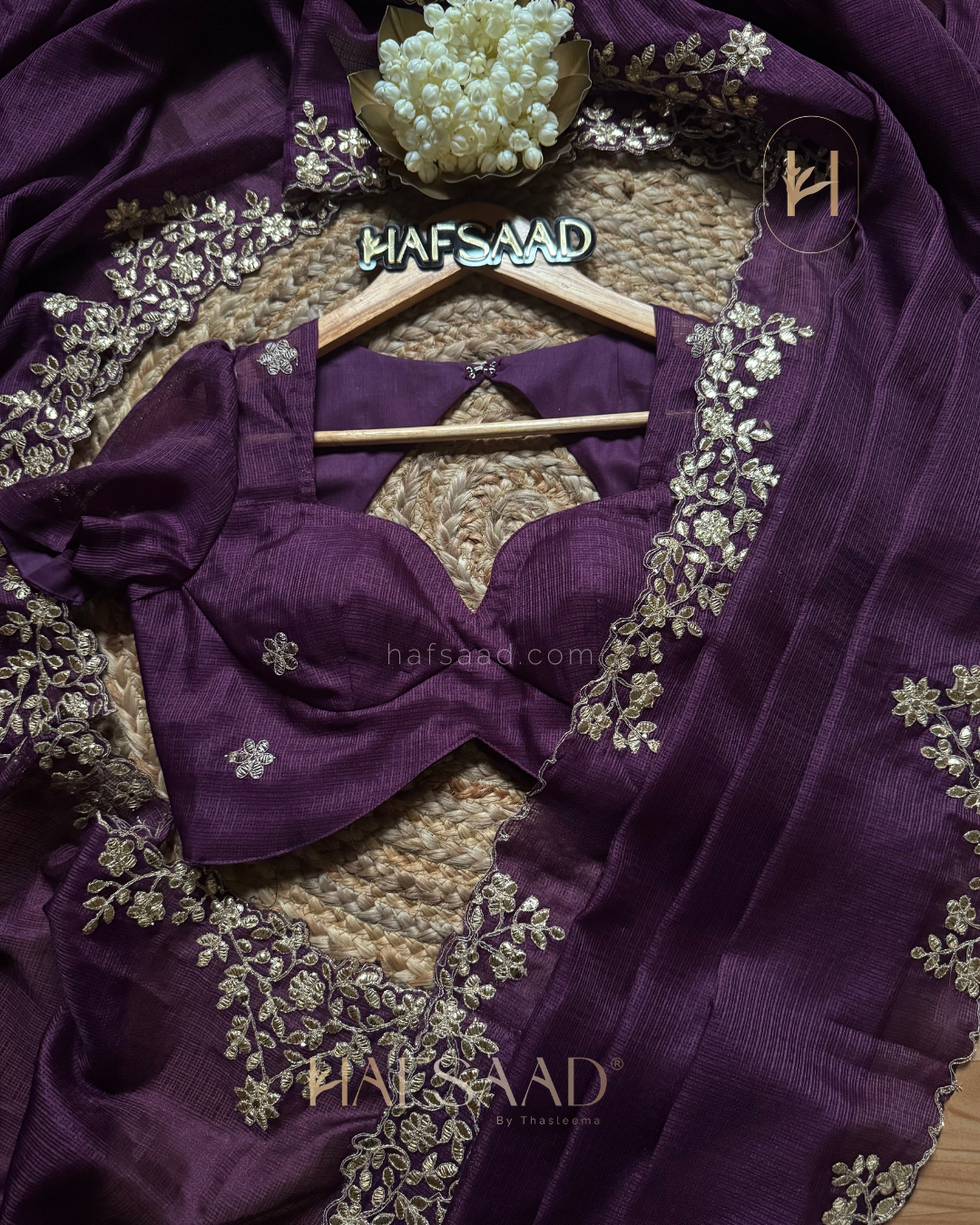 Rubita- Gota Work Saree (Purple)
