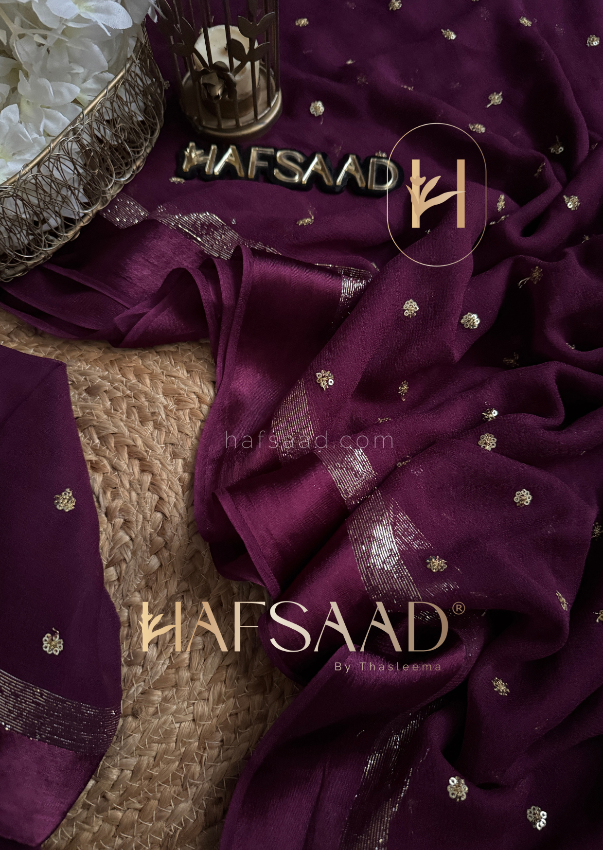 Mira- pure viscose saree (Plum)