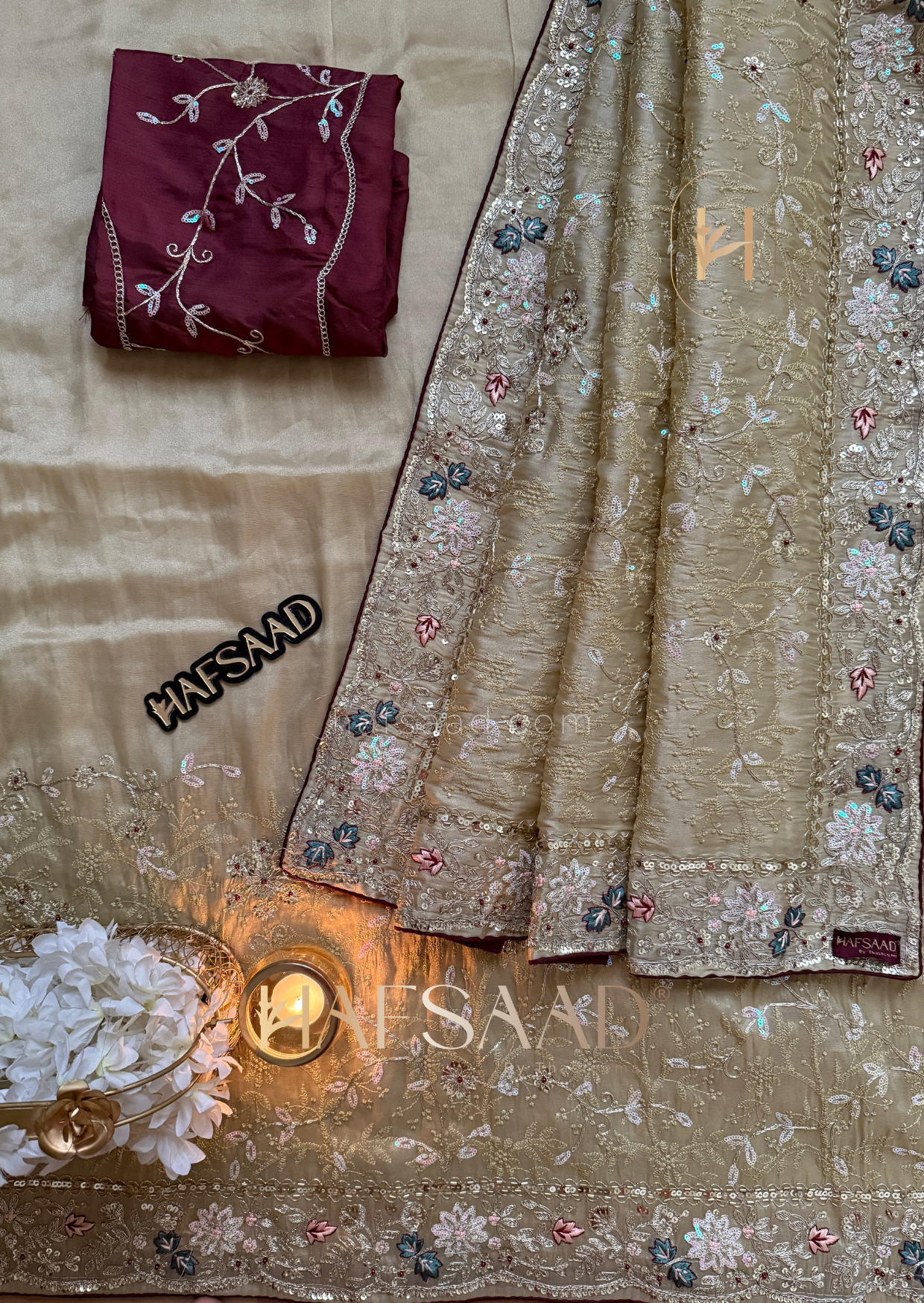 Hidaya - Soft tissue saree (Lime)