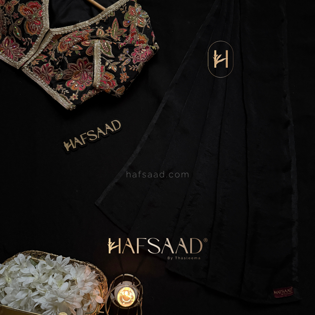 Diksha - Soft tissue saree (Black)