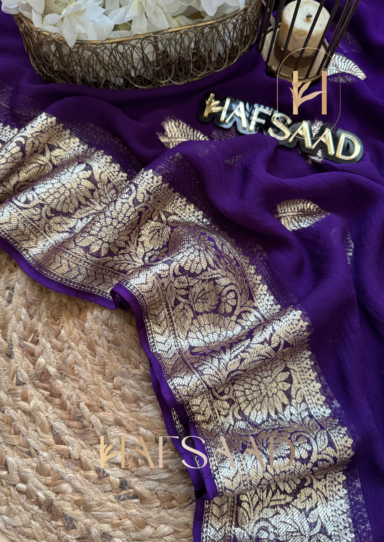 Geetu -Pure viscose saree (Purple)