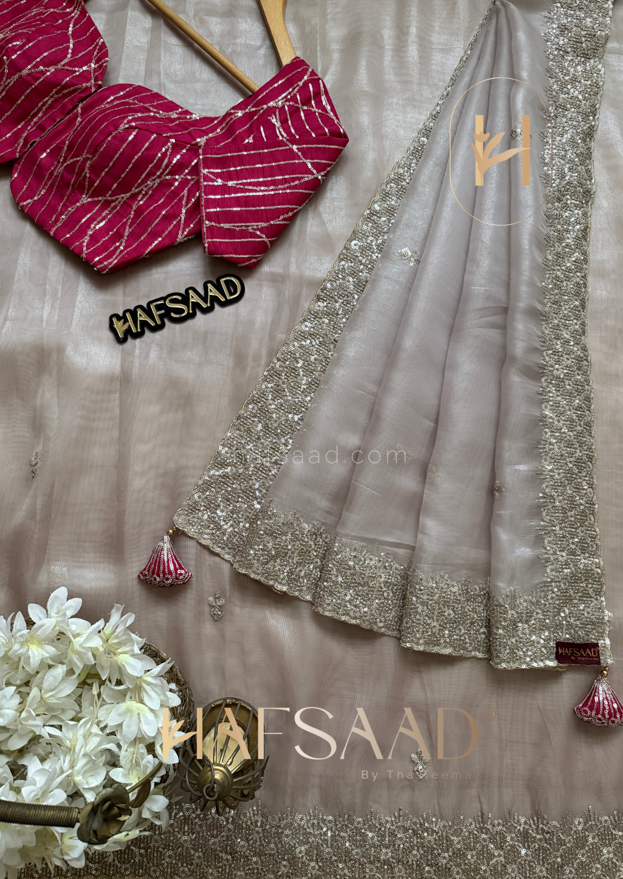 Celia - Crystal organza saree