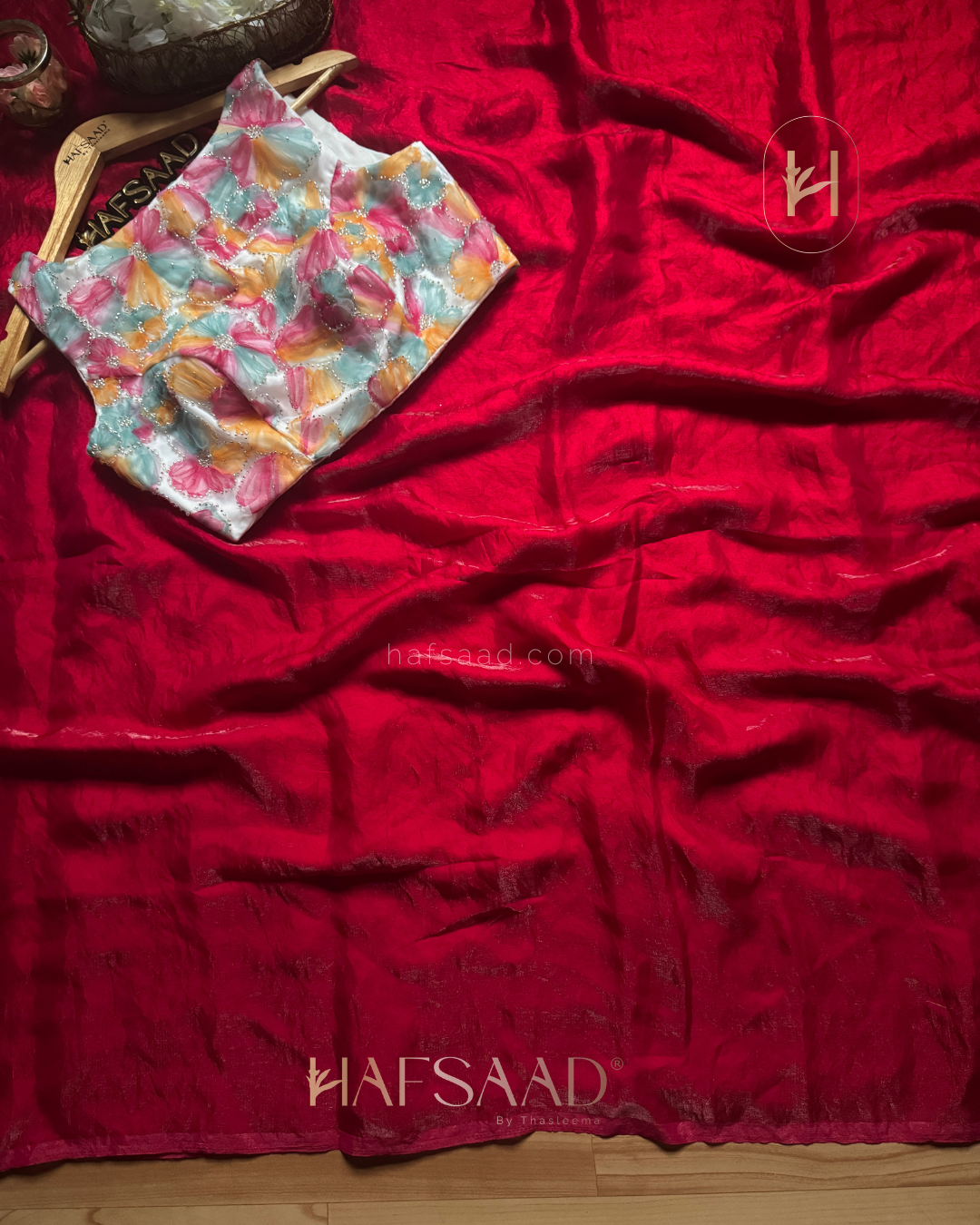 Cassie - Space silk saree (Pink)