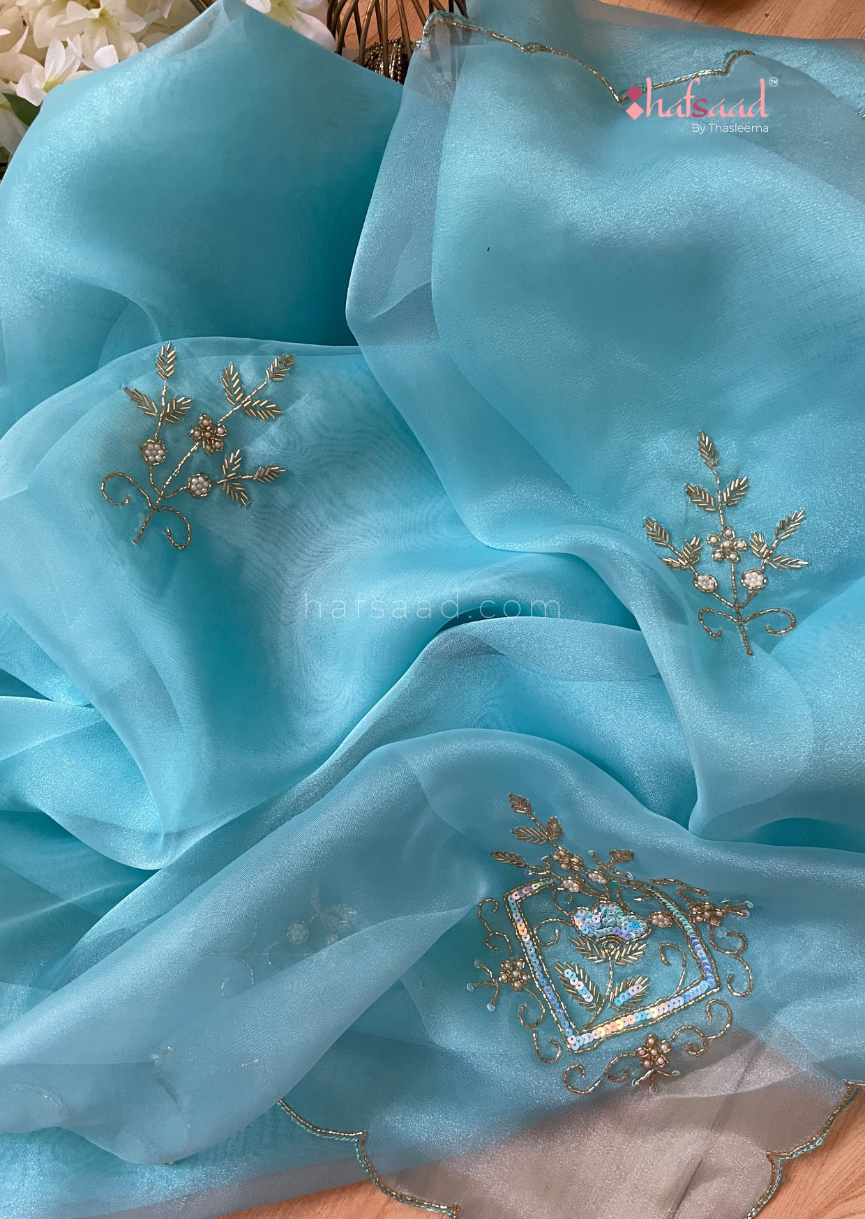 Ravali- Handwork organza saree