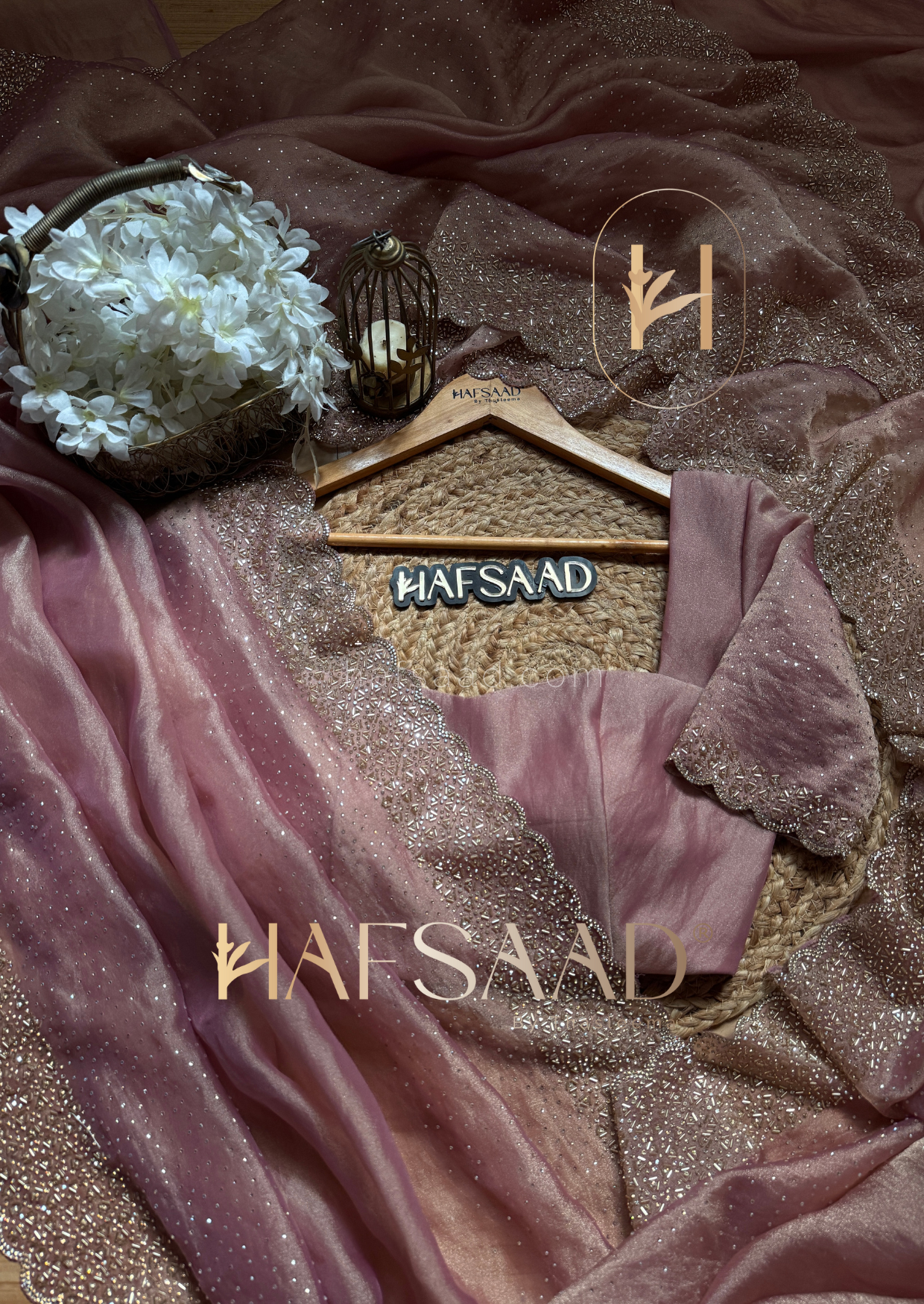Haideen- Premium semi tissue saree