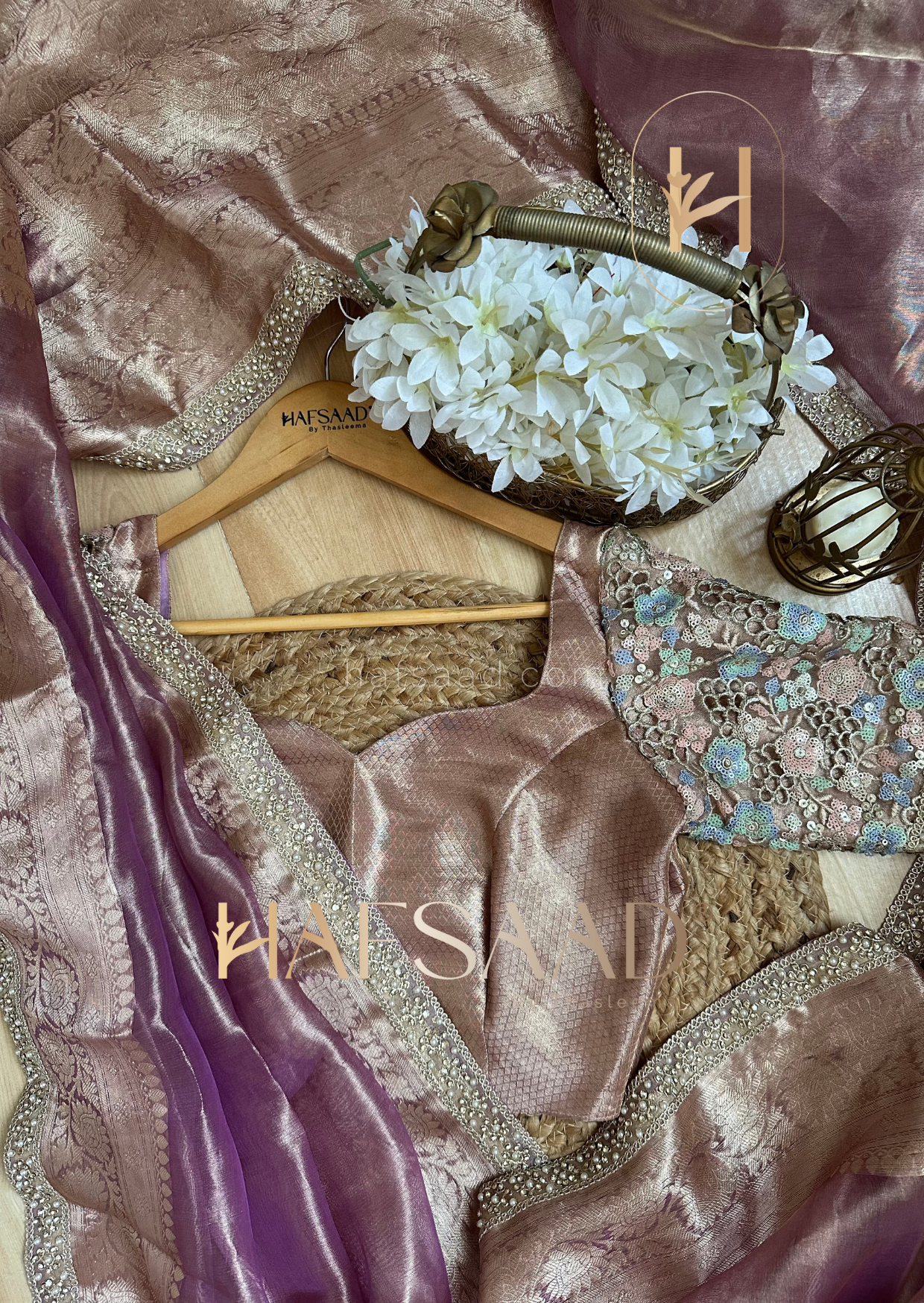 Noor- Pure tissue silk saree (Purple)