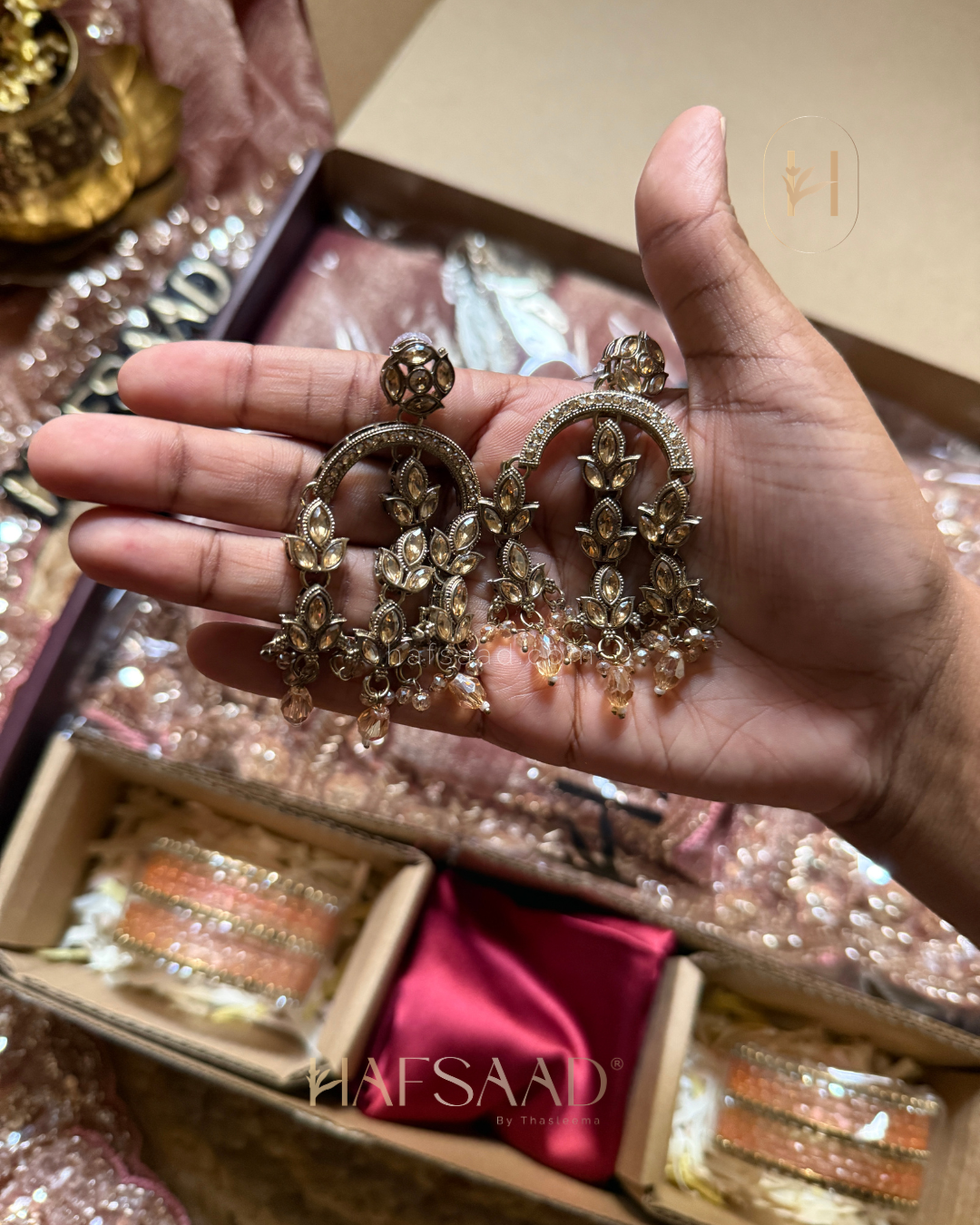 Mastani Saree Gift Combo (Rose Gold)