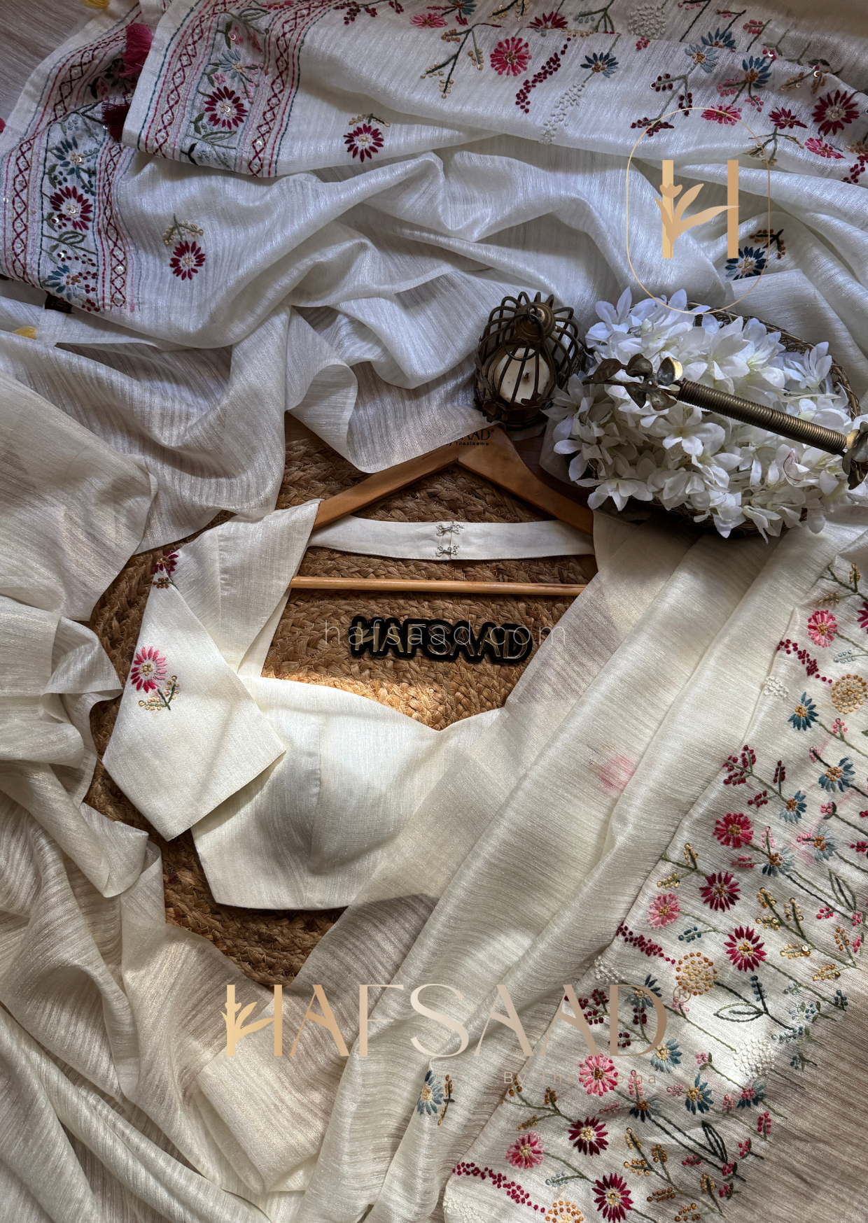 Noorin - Soft tussar linen saree