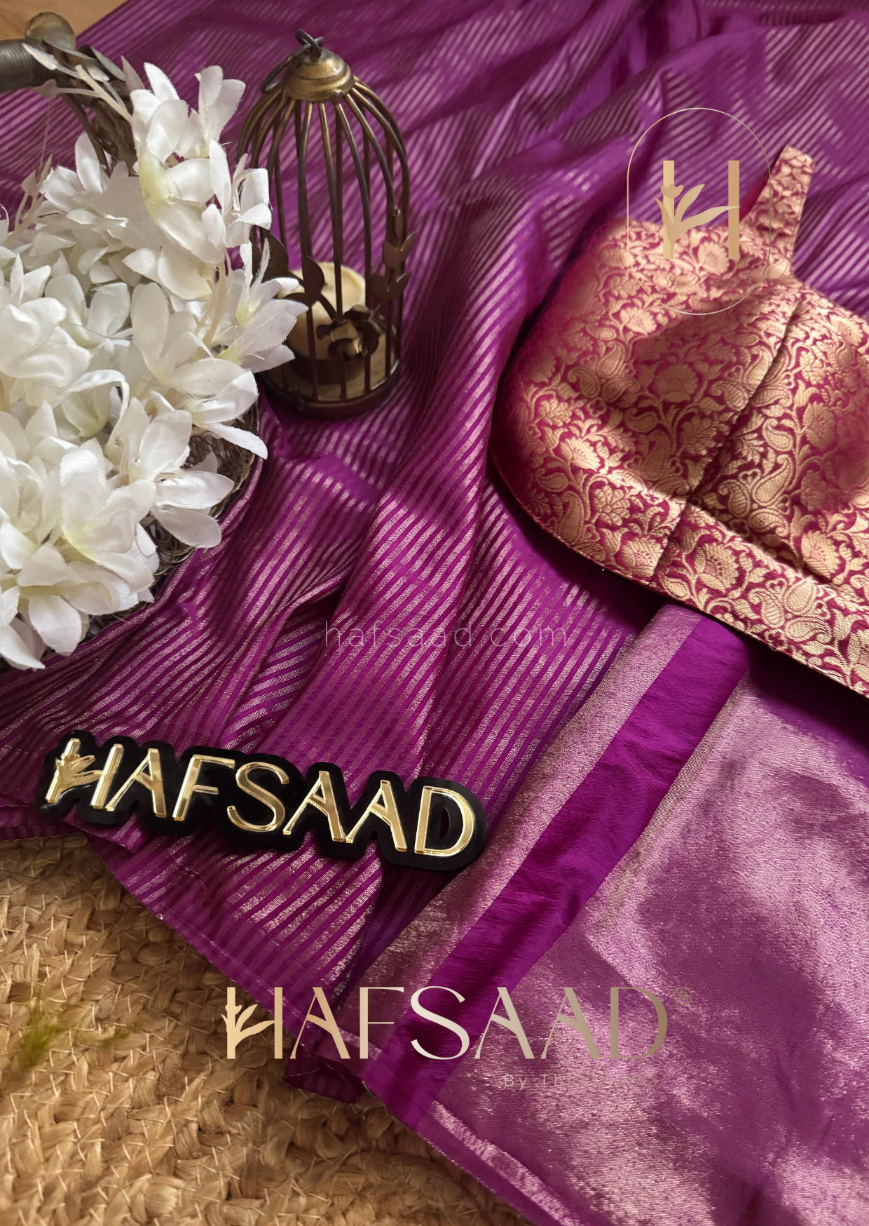 Sikha - Semi tissue silk saree (Purple)