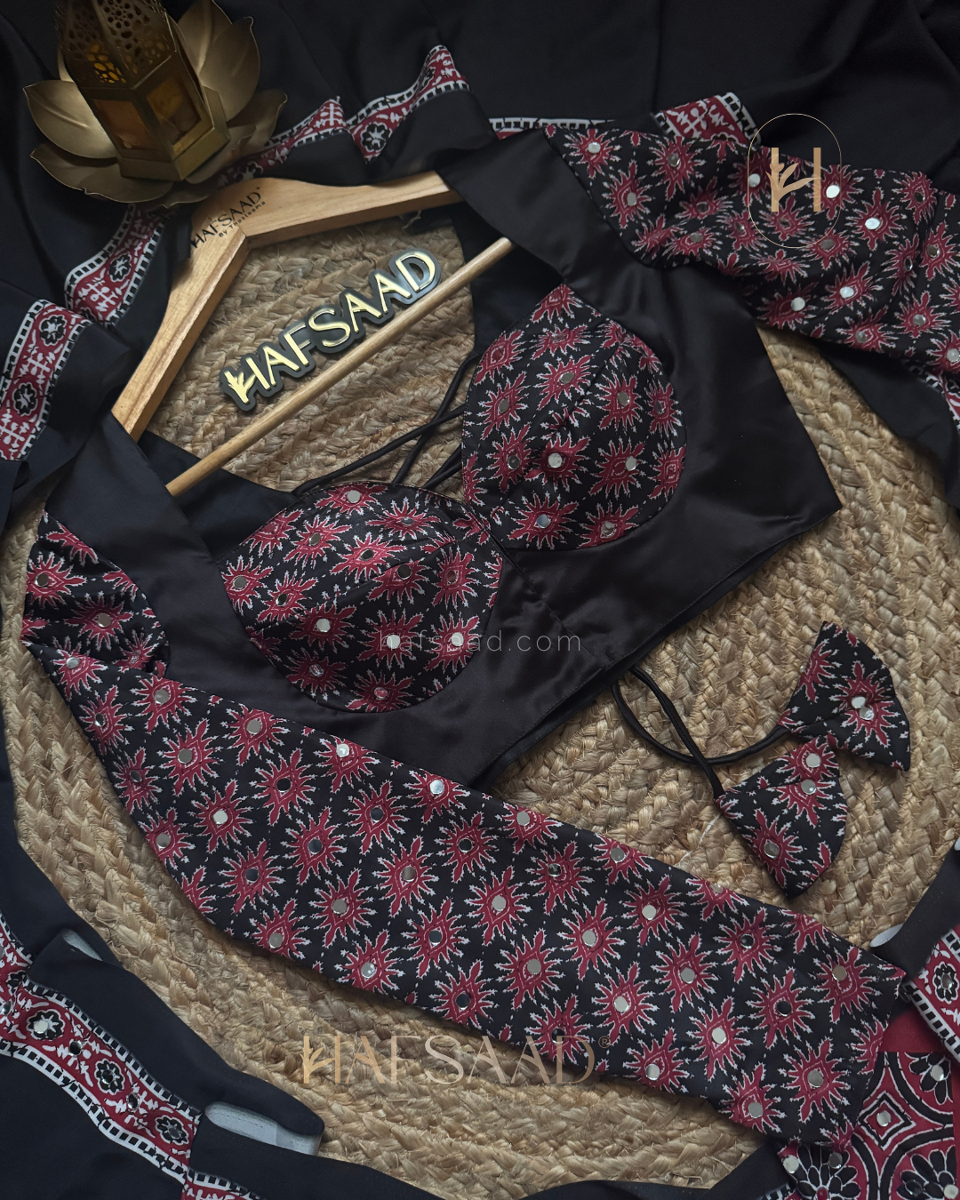 Muskhan- Mirror work saree