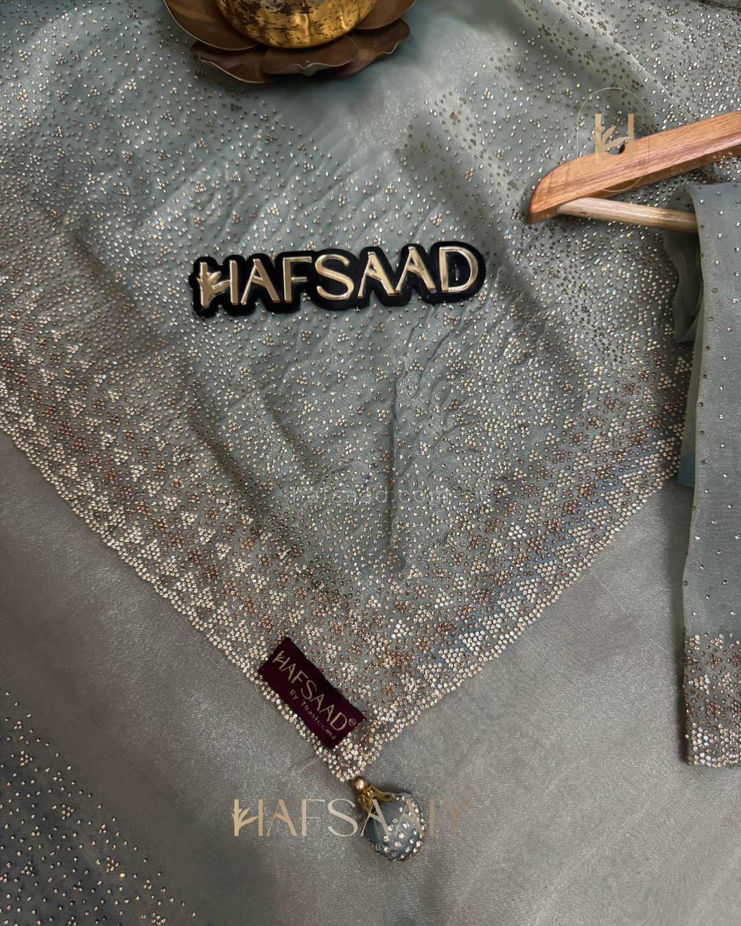Fidha- Designer saree(Tiffany blue)