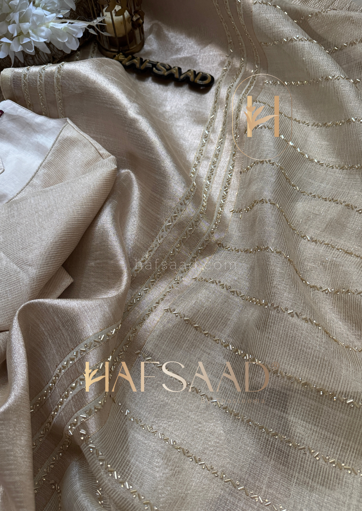 Jessie-Semi Tussar handwork saree
