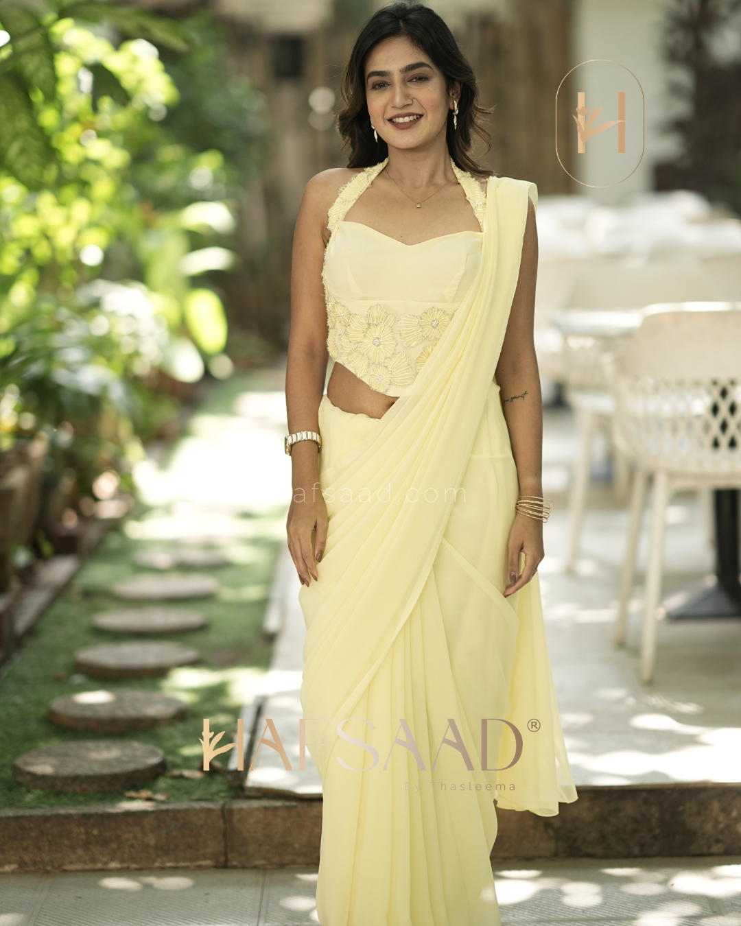 Athila - Designer Saree (Buttercup)