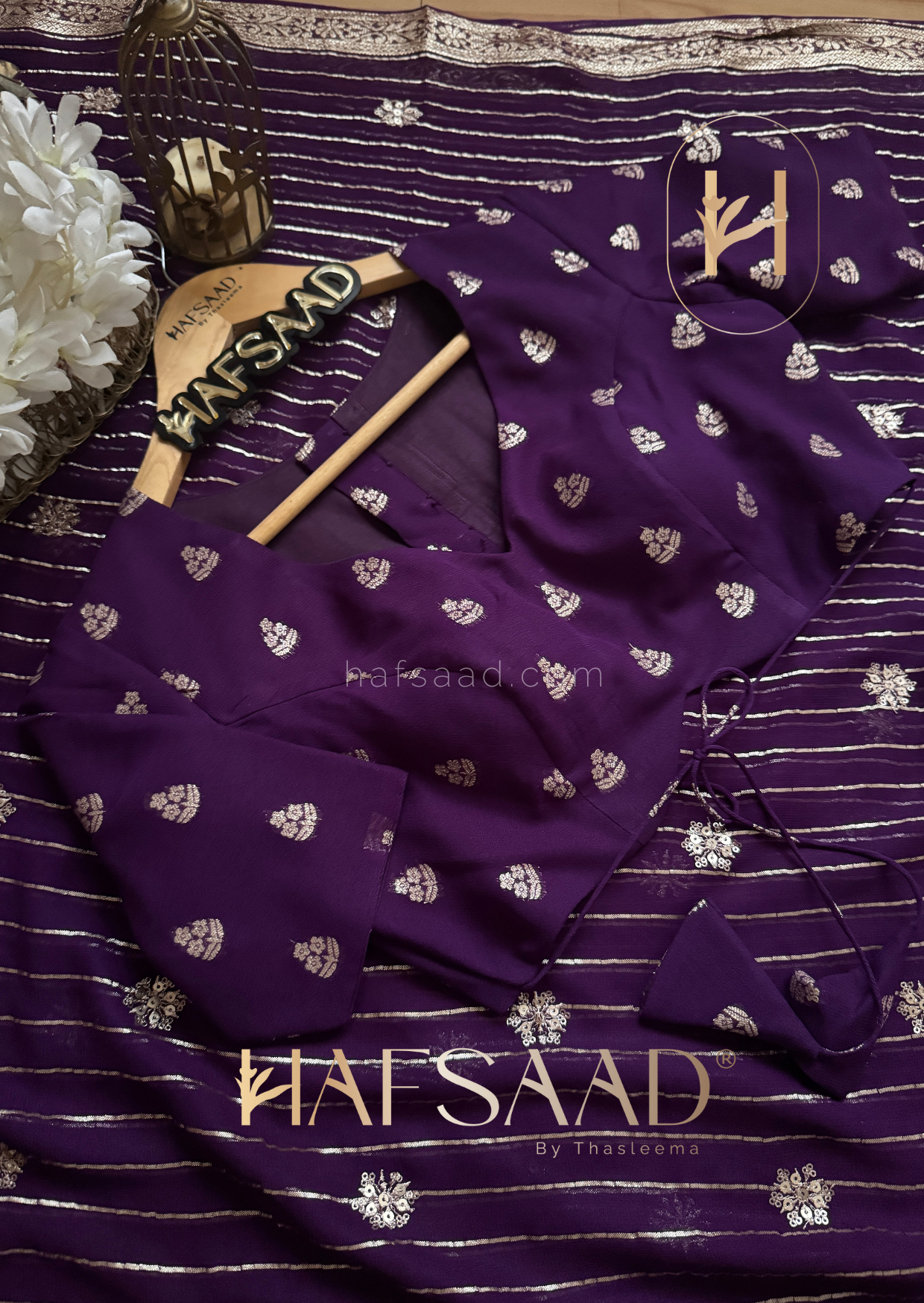 Arti- Pure viscose saree (Purple)