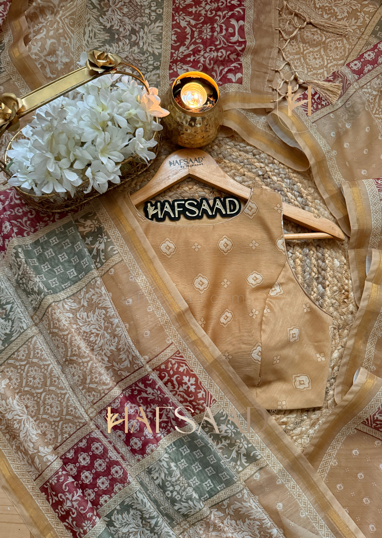 German paisley - soft German silk saree