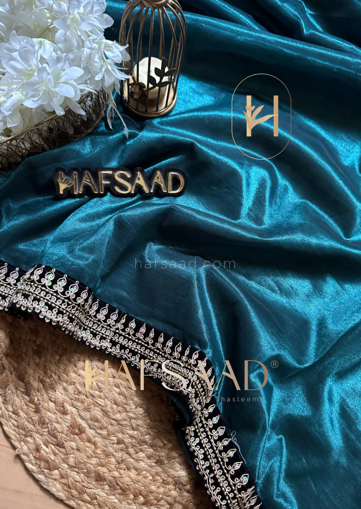 Sakhi- Blended tissue saree (Peacock)